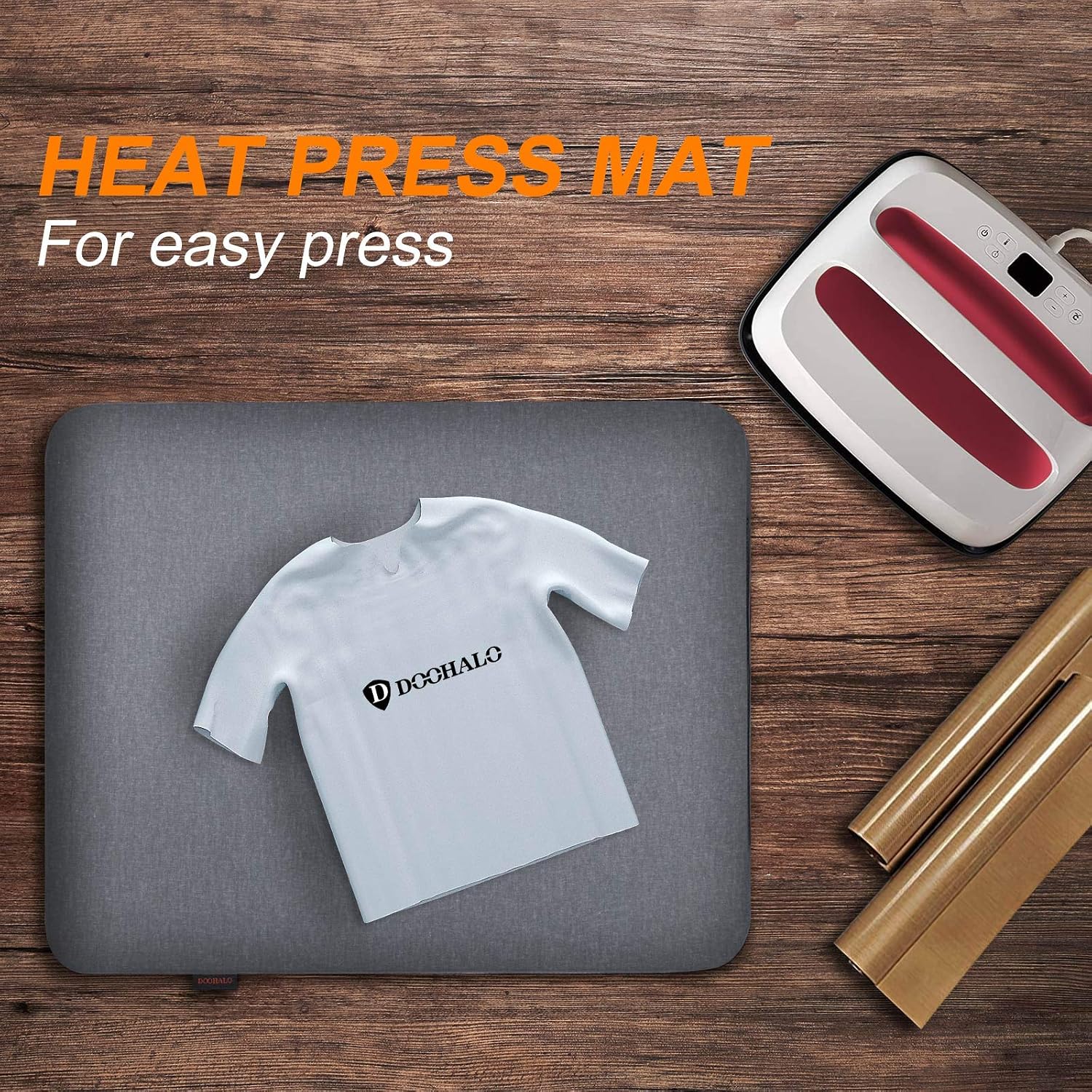 DOOHALO Heat Press Mat for Cricut Easy Press Craft Iron-on Mat for Power Heat Press Machine for Craft Vinyl Ironing Insulation Transfer T Shirts and