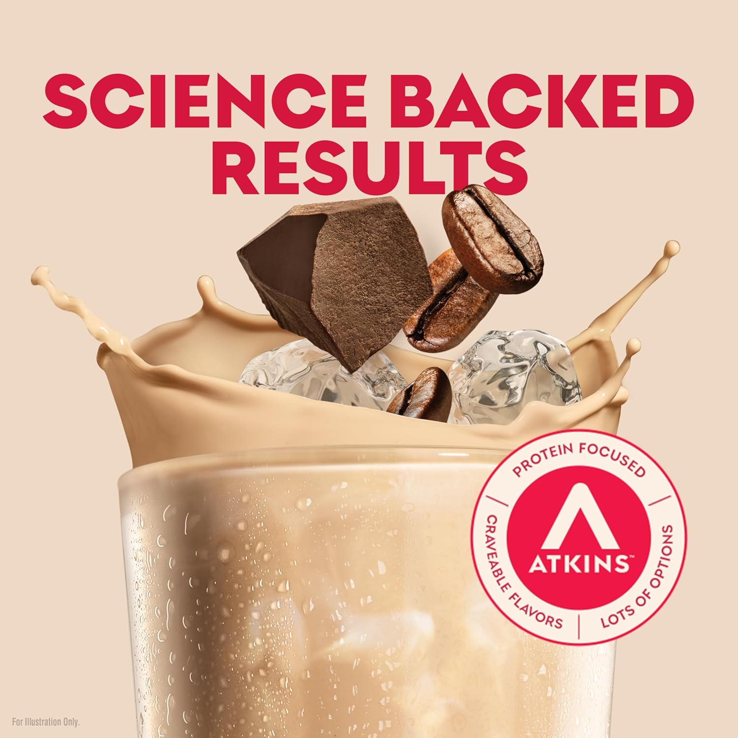 Atkins Café au Lait Iced Coffee Flavored High Protein Shake, Low Sugar and Low Carb, Keto Friendly, Ready to Drink Protein Drink, Gluten Free