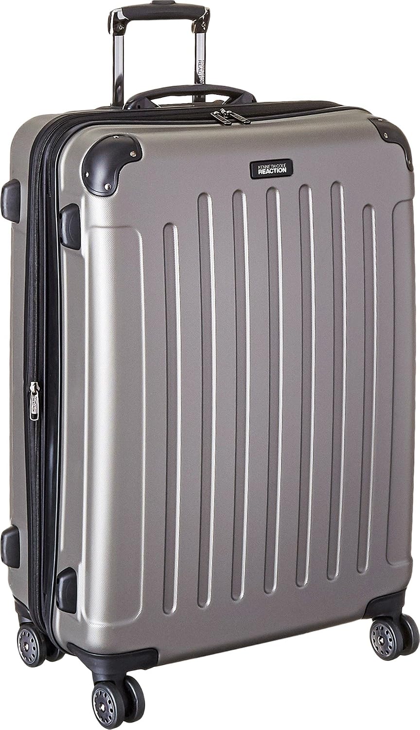 Kenneth Cole REACTION Renegade Luggage Expandable 8-Wheel Spinner Lightweight Hardside Suitcase, Champagne, 20-Inch Carry On