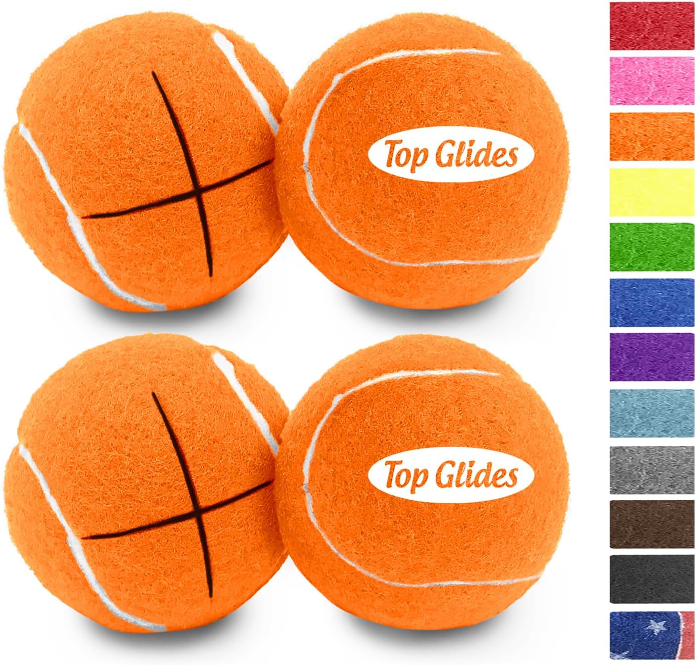 Top Glides Precut Walker Tennis Ball Glides