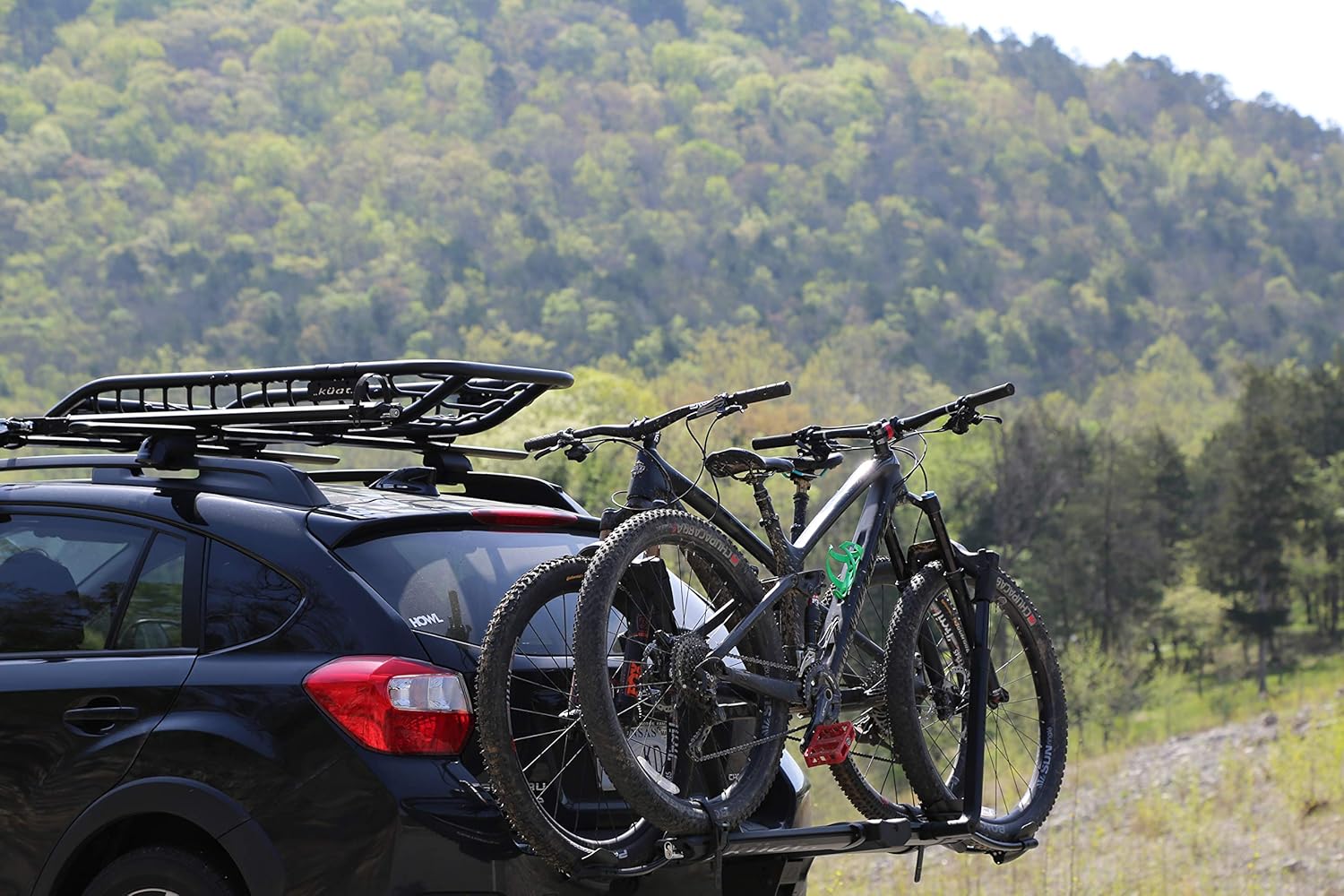 Kuat NV Base 2.0 Hitch-Mounted 2-Bike Rack | Mountain, Road, Gravel Bike, or E-Bike Compatible, No-Tool Install, Pivot System, All-Metal Robust Construction