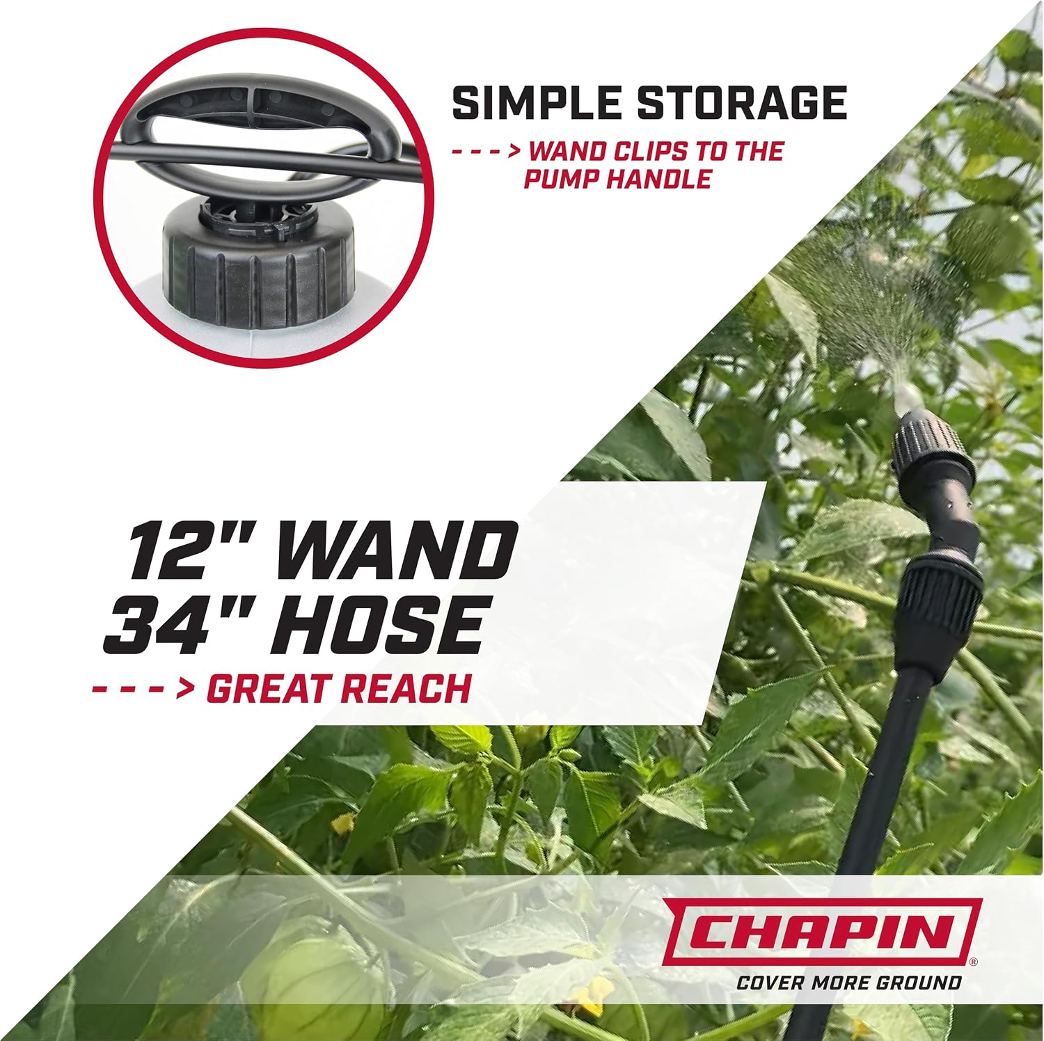 Chapin 2-Gallon Pump Sprayer, Anti-Clog for Consistent Spray