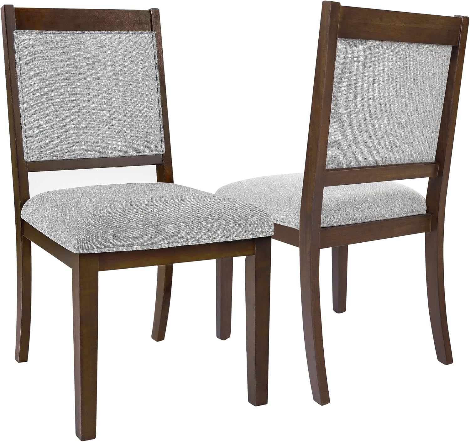 Homepop Home Decor | Classic Upholstered Parsons Dining Chairs | Set of 2 Accent Dining Chairs with Nailhead Trim, Natural Linen