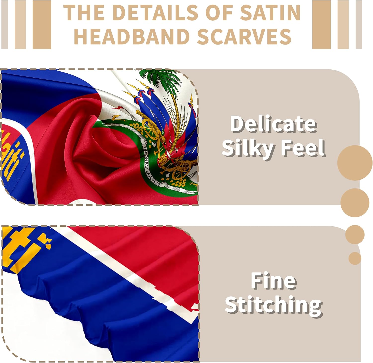 Fashion Bandana Women,Flag Silk Scarf,27.5x27.5 Large Square bandanas,Satin Hair for Sleeping,Travel,for Gift