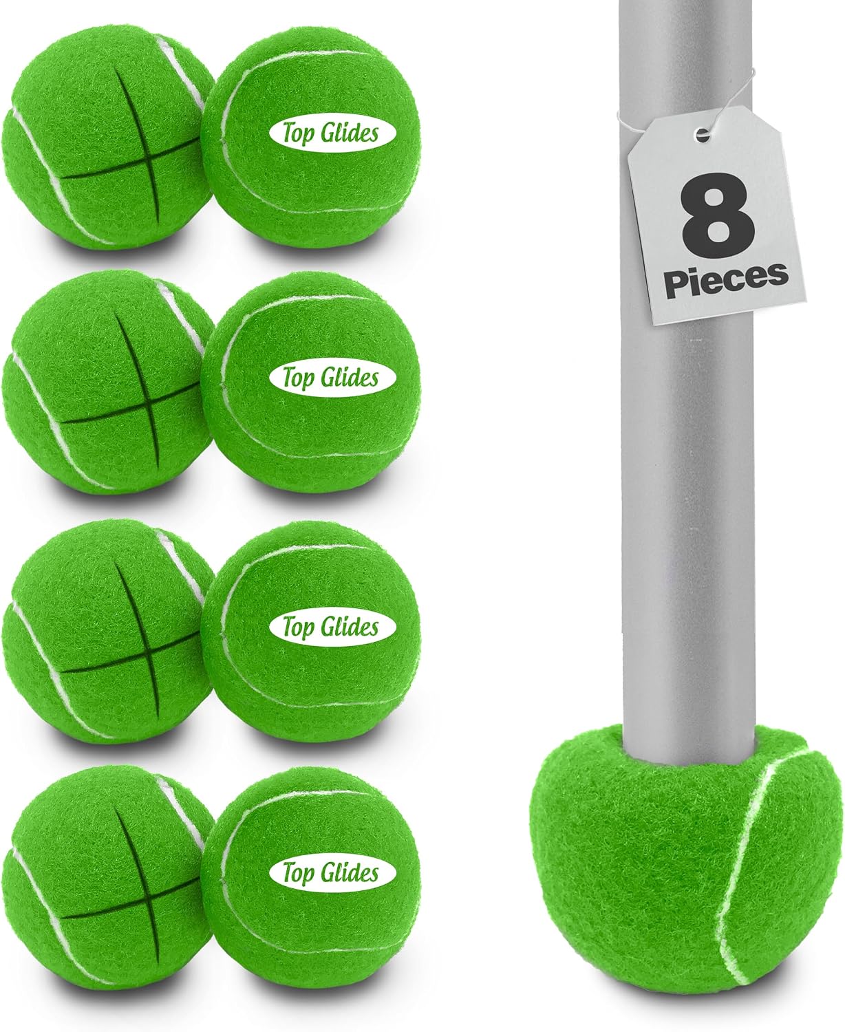 Top Glides Precut Walker Tennis Ball Glides