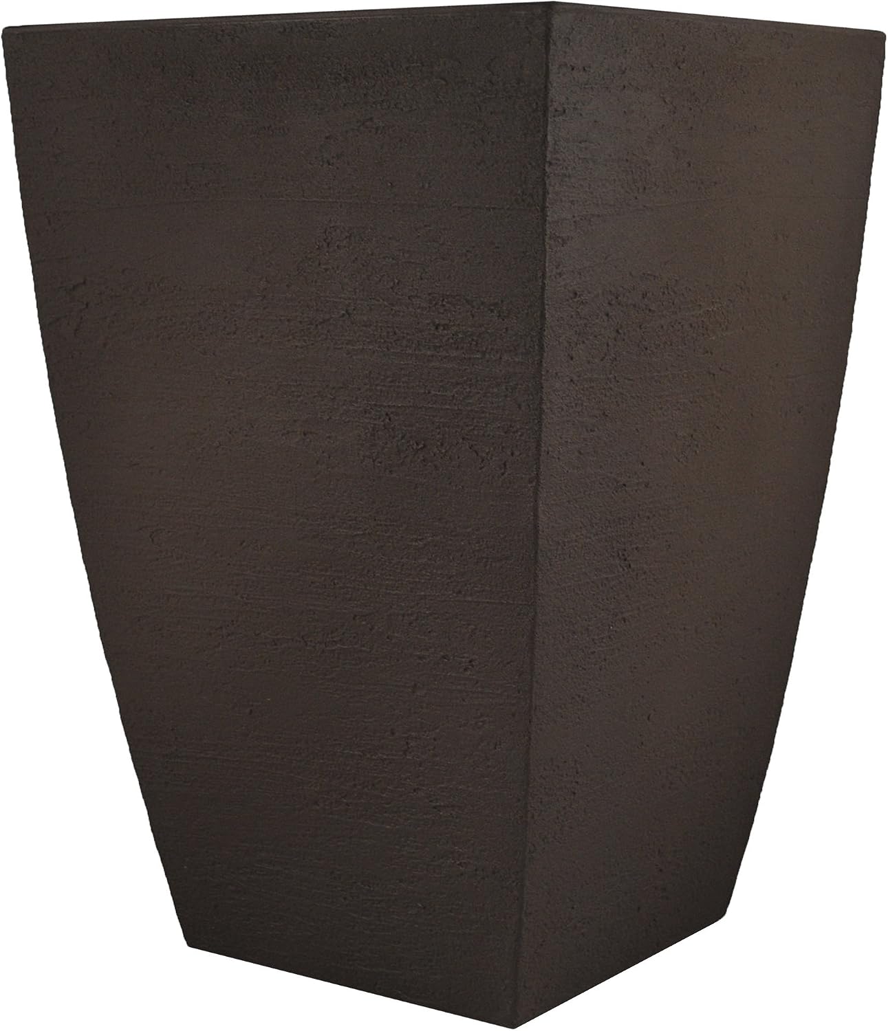 Tusco Products MSQ16BK Modern Square Garden Planter, 16-Inch, Black