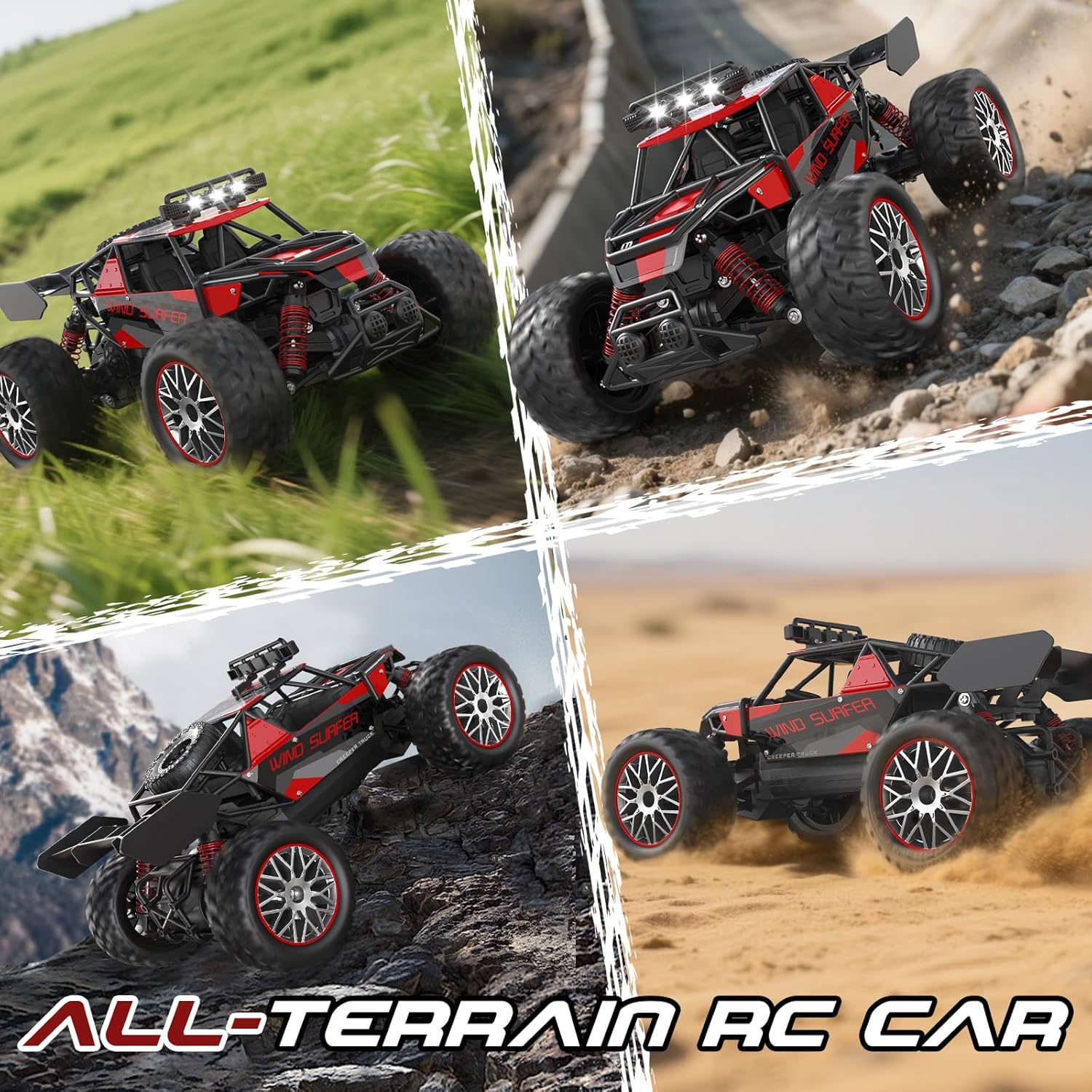 High Speed 30+KM/H Remote Control Car, 1:14 RC Cars for Boys Age 8-12, 2.4 GHz All Terrain RC Truck