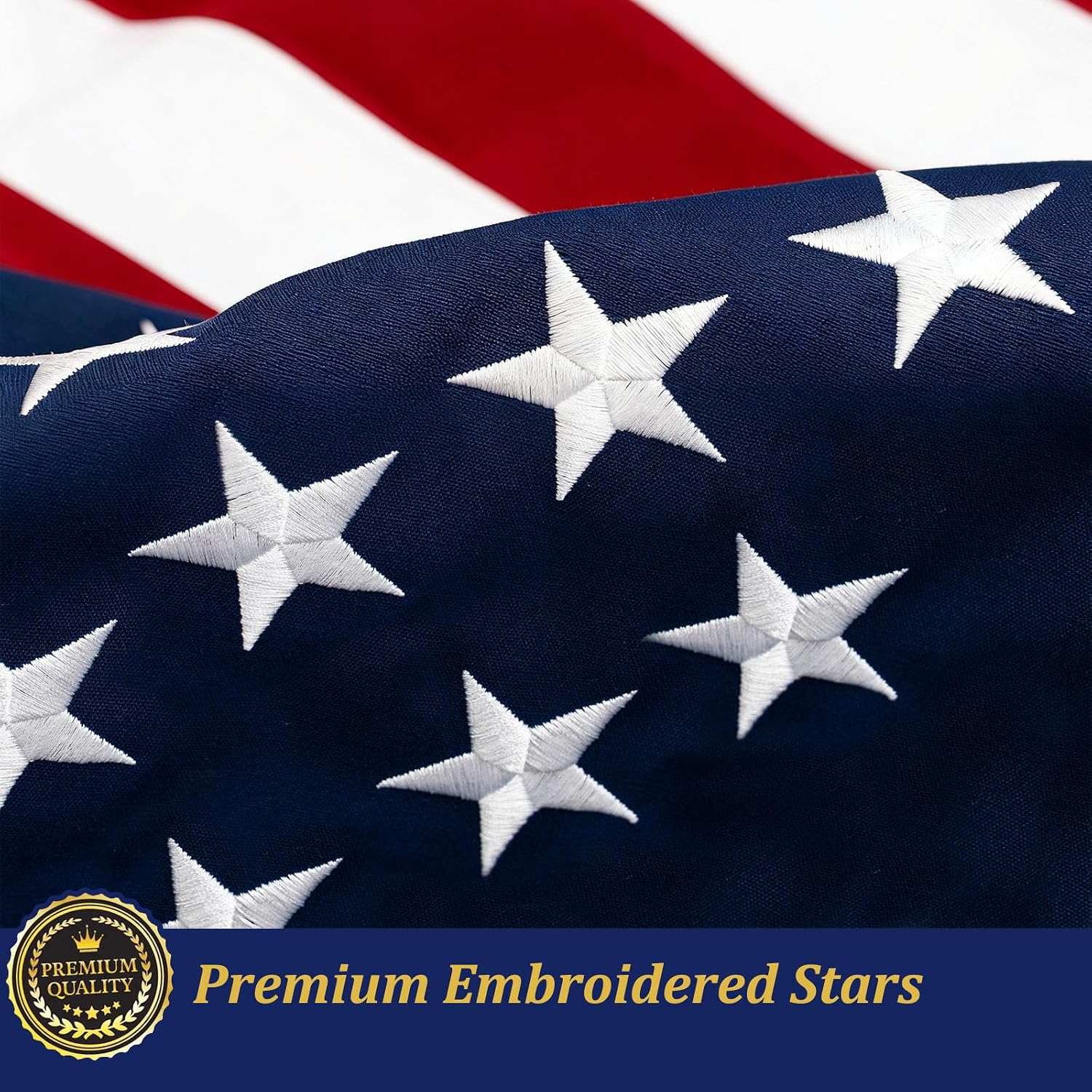 TOPFLAGS American Flag 4x6 Heavy Duty Outdoor US Flags for Outside Embroidered Stars USA Banner Sewn Stripes with Brass Grommets Vibrant Color