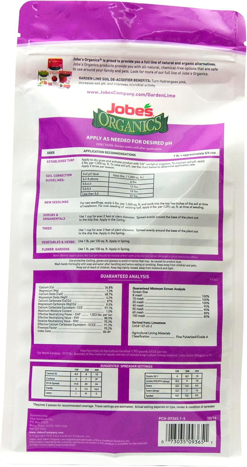 Jobe's Organics Granular Soil Amendment, Organic Soil Acidifier for Blueberry and Hydrangea Plants, 6 lbs Bag