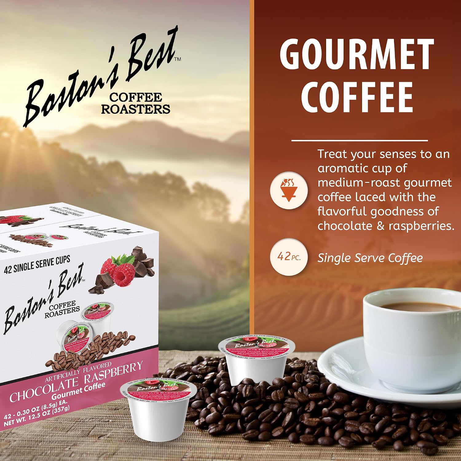 Boston’s Best - Aloha Coconut Flavored Delicious Gourmet Coffee Compatible with Keurig Coffee Maker, 1 Count (42 Single Serve Cups)