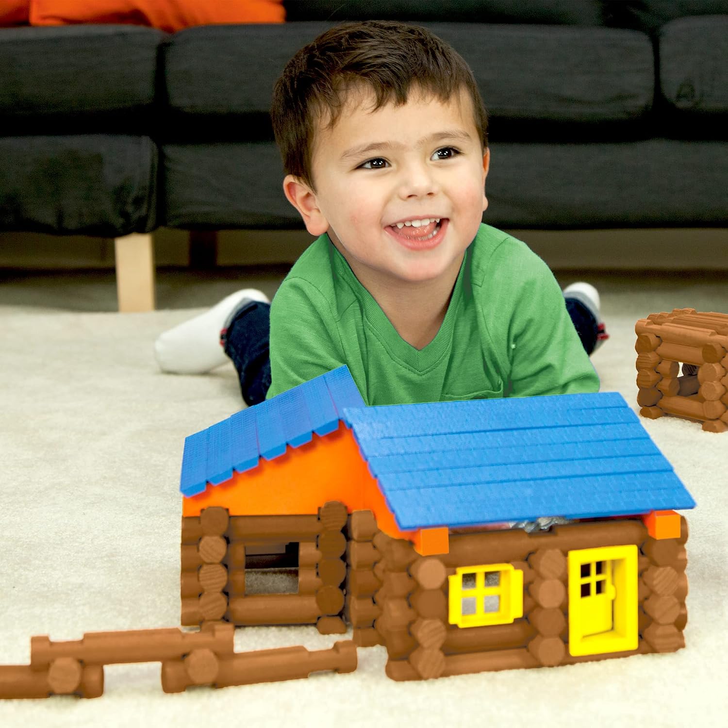 LINCOLN LOGS – Oak Creek Lodge – 137 Pieces - Real Wood Logs-Ages 3+ - Best Retro Building Gift Set for Boys/Girls – Creative Construction