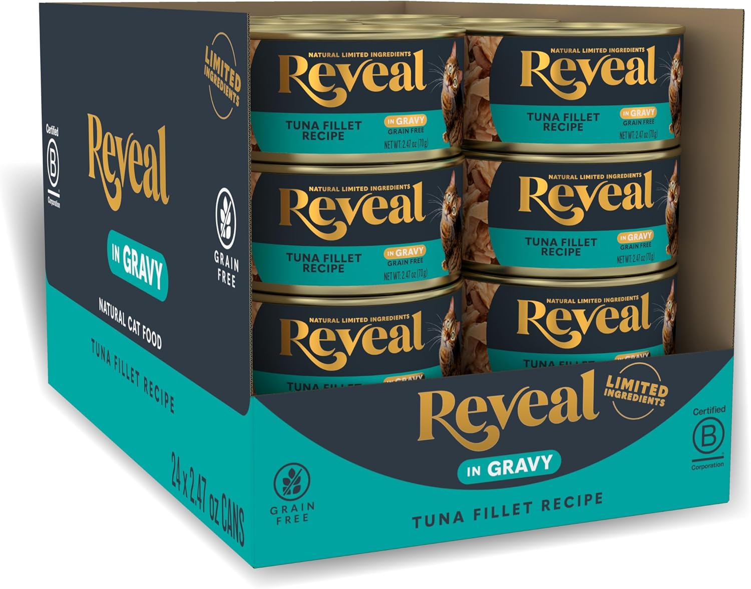 Reveal Tuna in Gravy Wet Cat Food 24-Pack 2.47 oz Cans