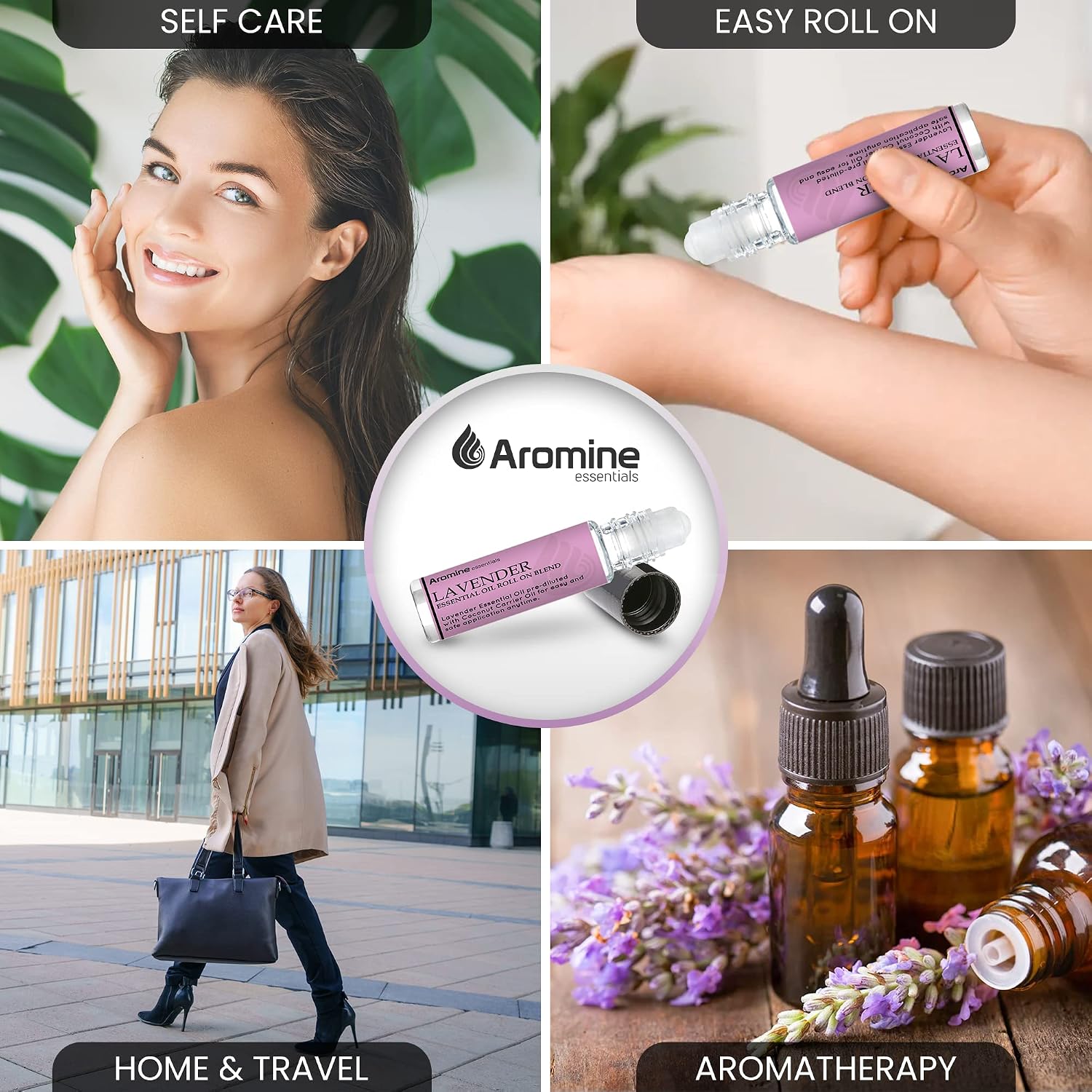 Peppermint Essential Oil Roll On, Pre-Diluted 10ml (Pack of 2). Premium Quality, Therapeutic Grade Topical Ready Aromatherapy Oil