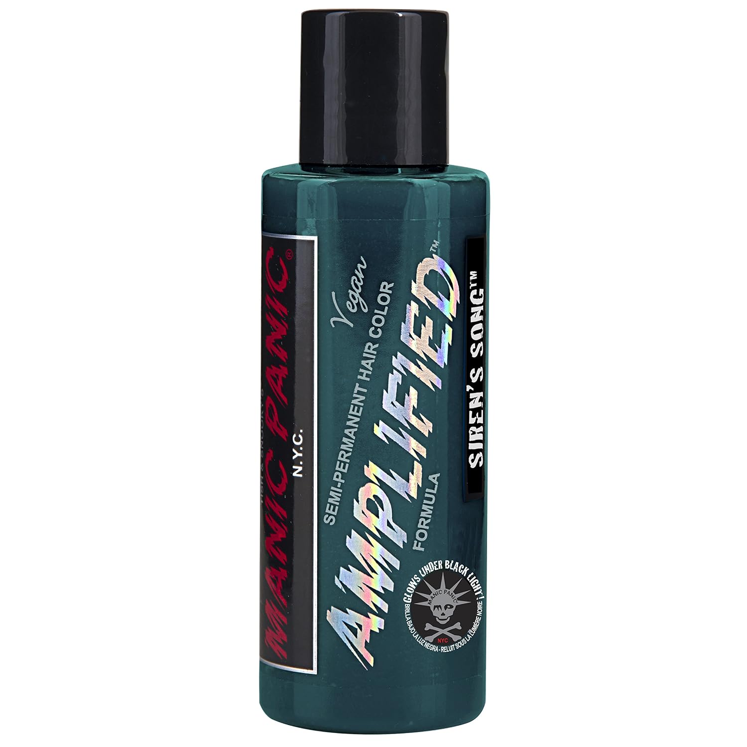 MANIC PANIC Cotton Candy Pink Hair Color - Amplified - Semi Permanent Hair Dye - Bright Pink Cool Toned Color - Glows in Blacklight - Vegan, PPD & Ammonia-Free - For Coloring Hair on Women & Men