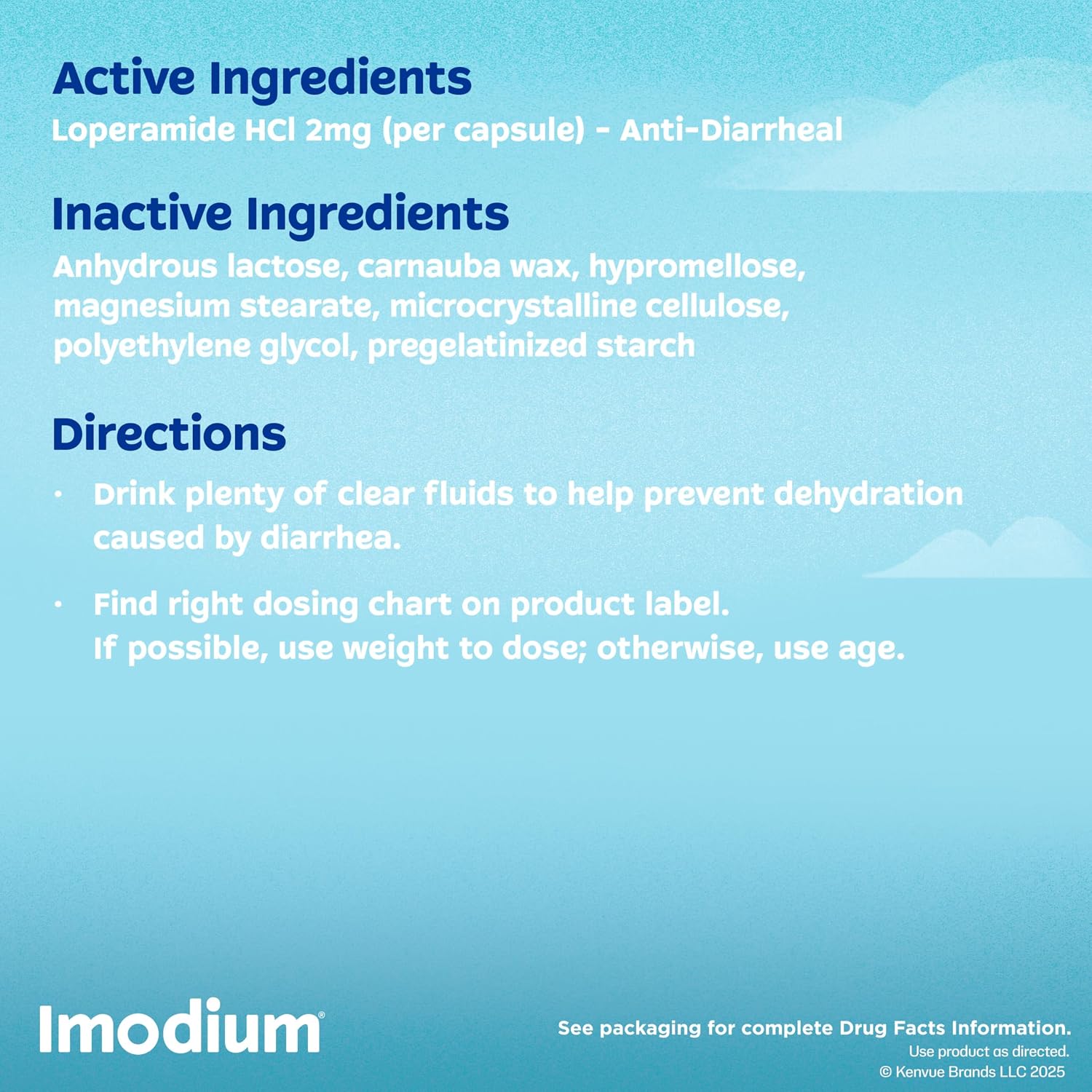 Imodium A-D Diarrhea Relief Caplets, 2mg Loperamide Hydrochloride, 24 Ct | Help Control Symptoms of Diarrhea, Due to Acute Traveler's Diarrhea, for Kids 6+ and Adults