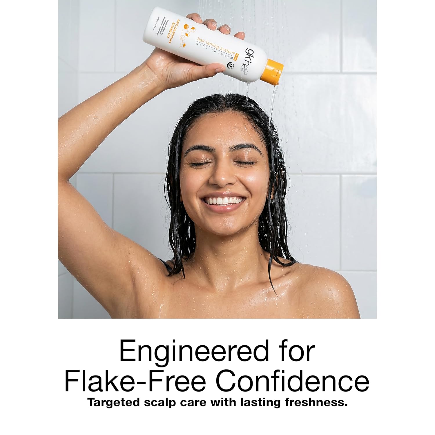 GK HAIR Anti-Dandruff Shampoo Leaving Your Scalp Refreshed and Hair Soft, Smooth – Sulfate-Free Shampoo for Dry Damaged Hair for Men and Women 8.5 Fl Oz