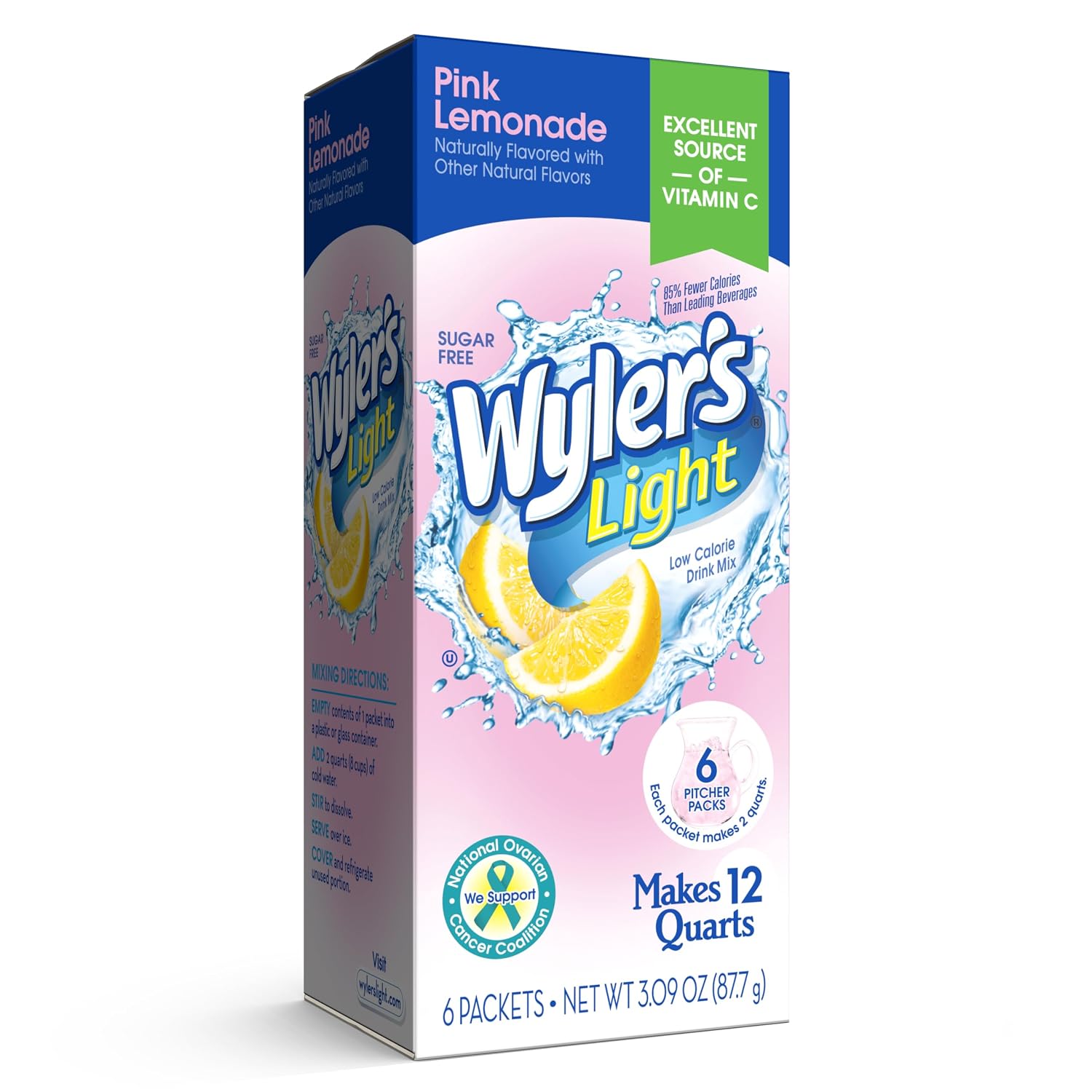 Wyler's Light Pitcher Packs Water Drink Mix, Fruit Punch, 6 Packets