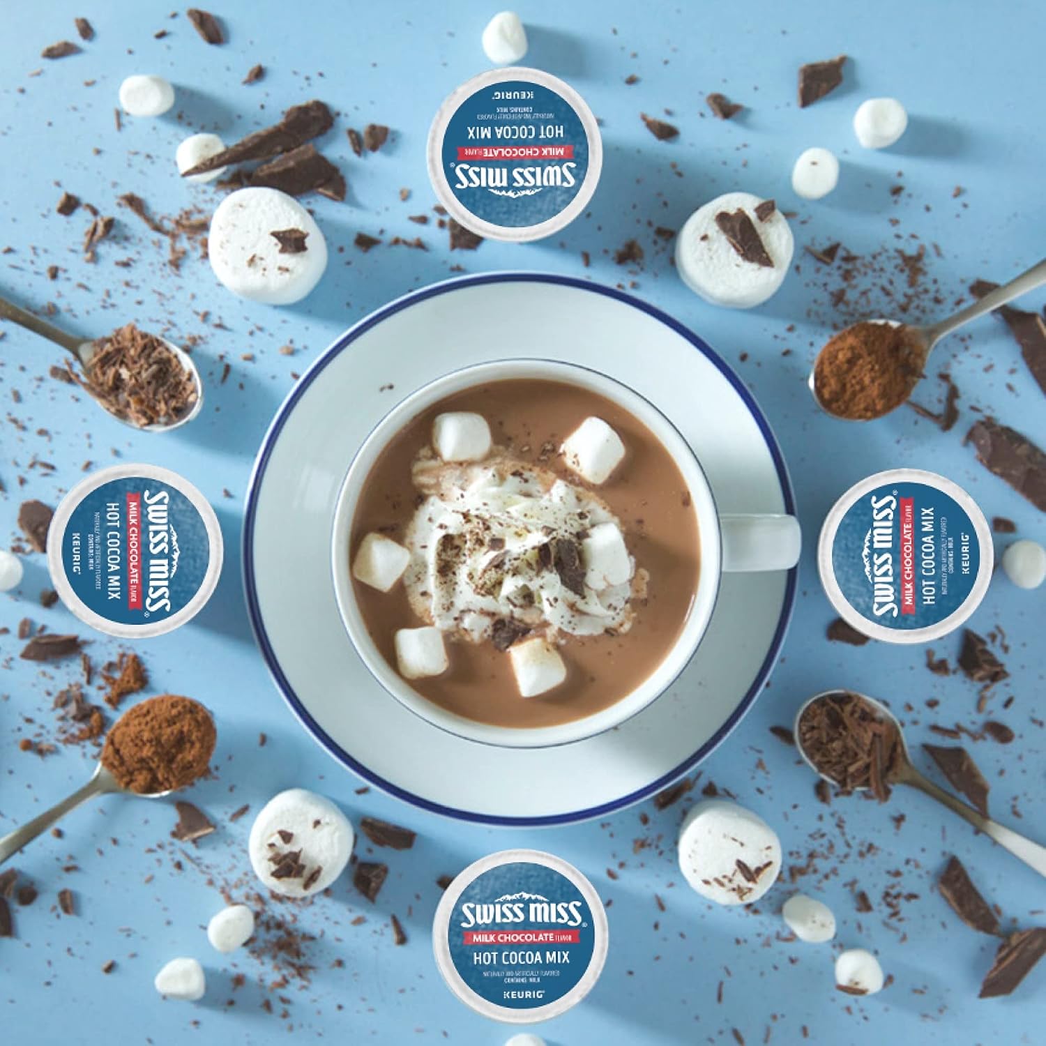 Swiss Miss Milk Chocolate Hot Cocoa Keurig Single-Serve K Cup Pods, 28 Count