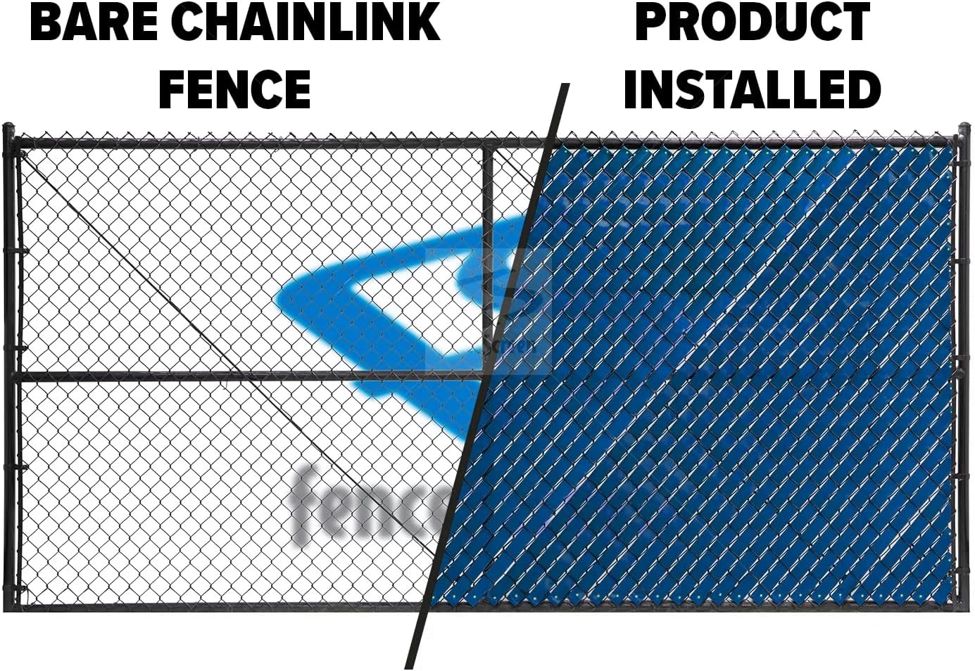 Chain Link Fence Privacy Tape 250 ft (40 SqFt) (Arctic White) | Gardening, Outdoor Wall, Balcony, Patio, Yard, Injury Prevention, Safety Fence Cover for Dog, Other Pet Hedge Slats