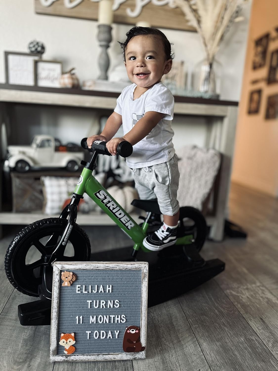 Strider Sport 2-in-1 Rocking Bike, Ages 6 Months–4 Years | For 12 Model, Converts Baby Rocking Toy to Toddler Balance Bike, Tool-Free Adjustments, Wide and Stable Base, Durable Plastic