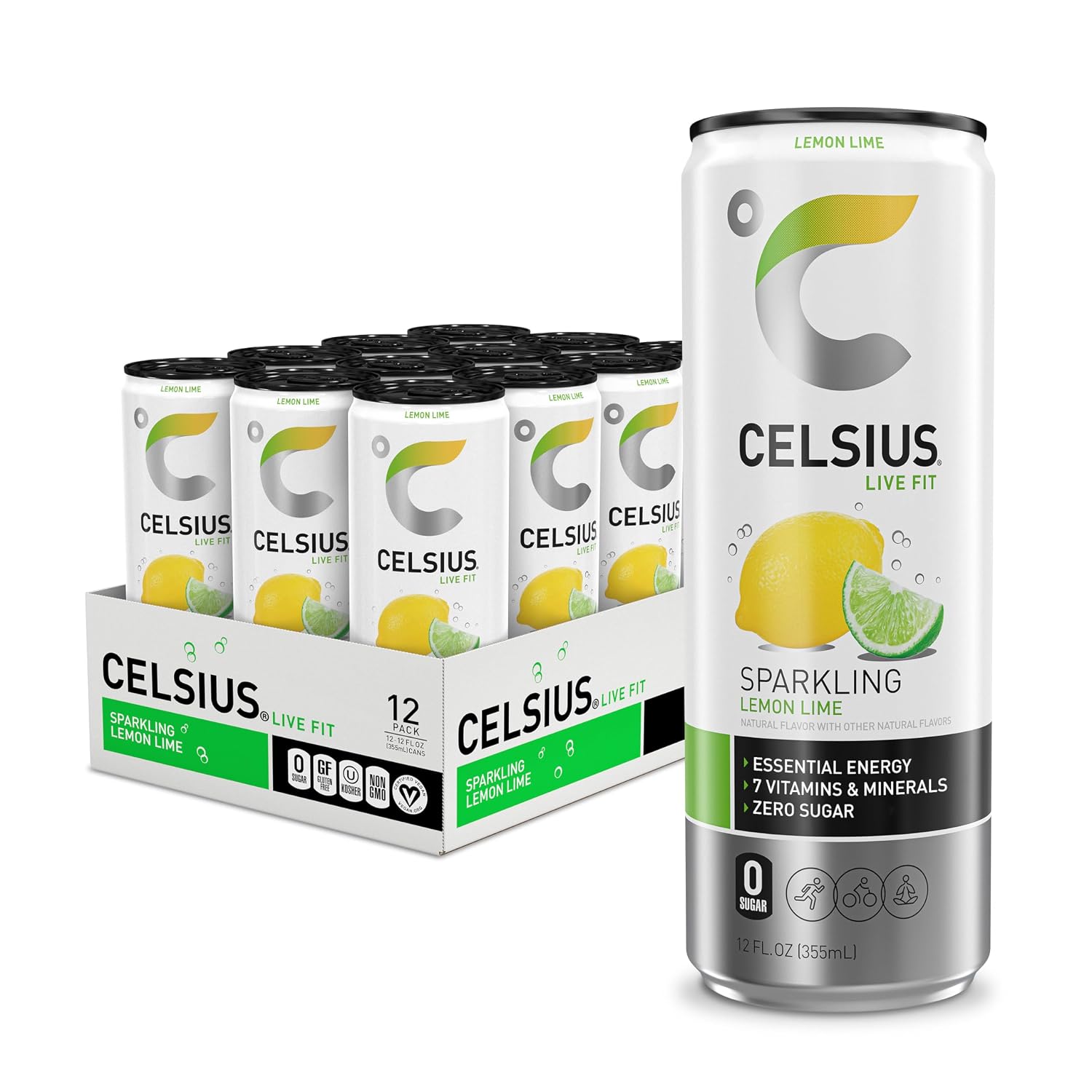CELSIUS Sparkling Cola, Sugar Free Energy Drink, 12 Fl Oz (Pack of 12)