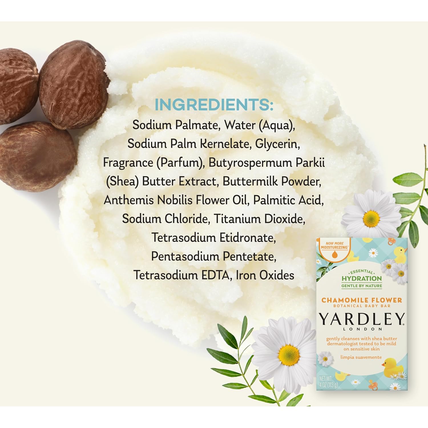 Yardley Oatmeal and Almond Bar Soap, Oatmeal & Almond, 4 Ounce