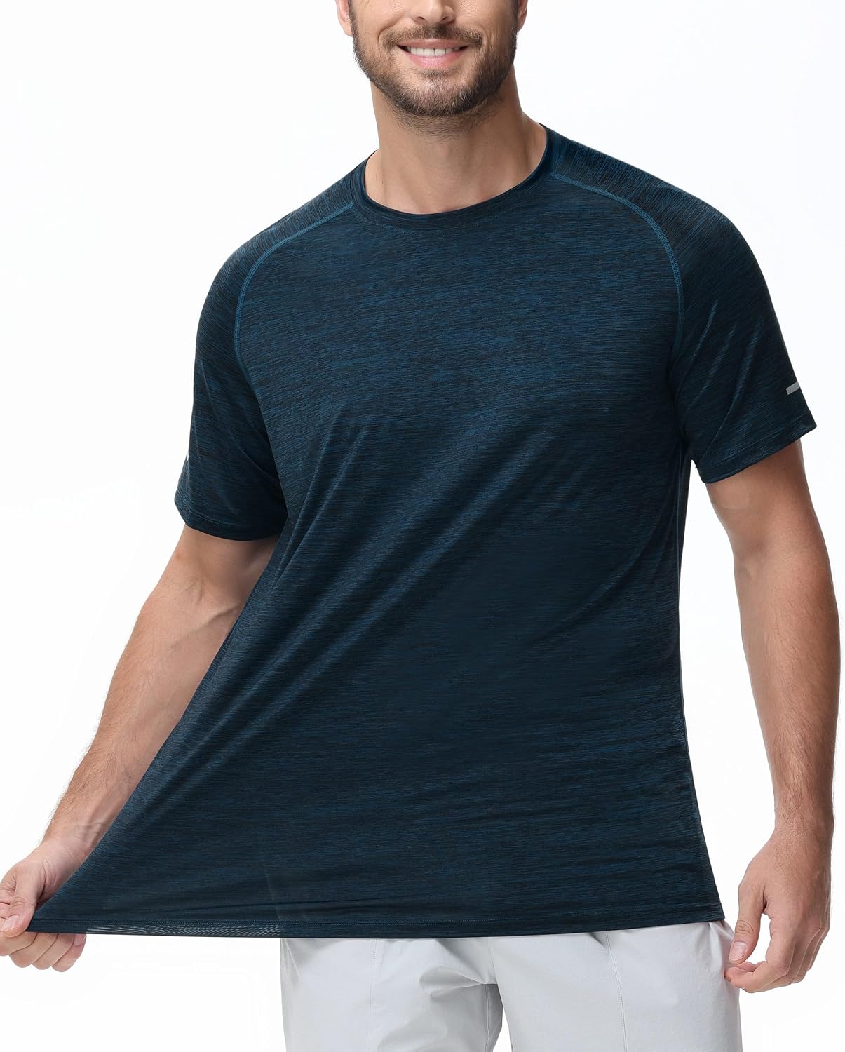 THE GYM PEOPLE Men's Cooling Running Shirts Ice Silk UPF 50+ Workout Tshirt