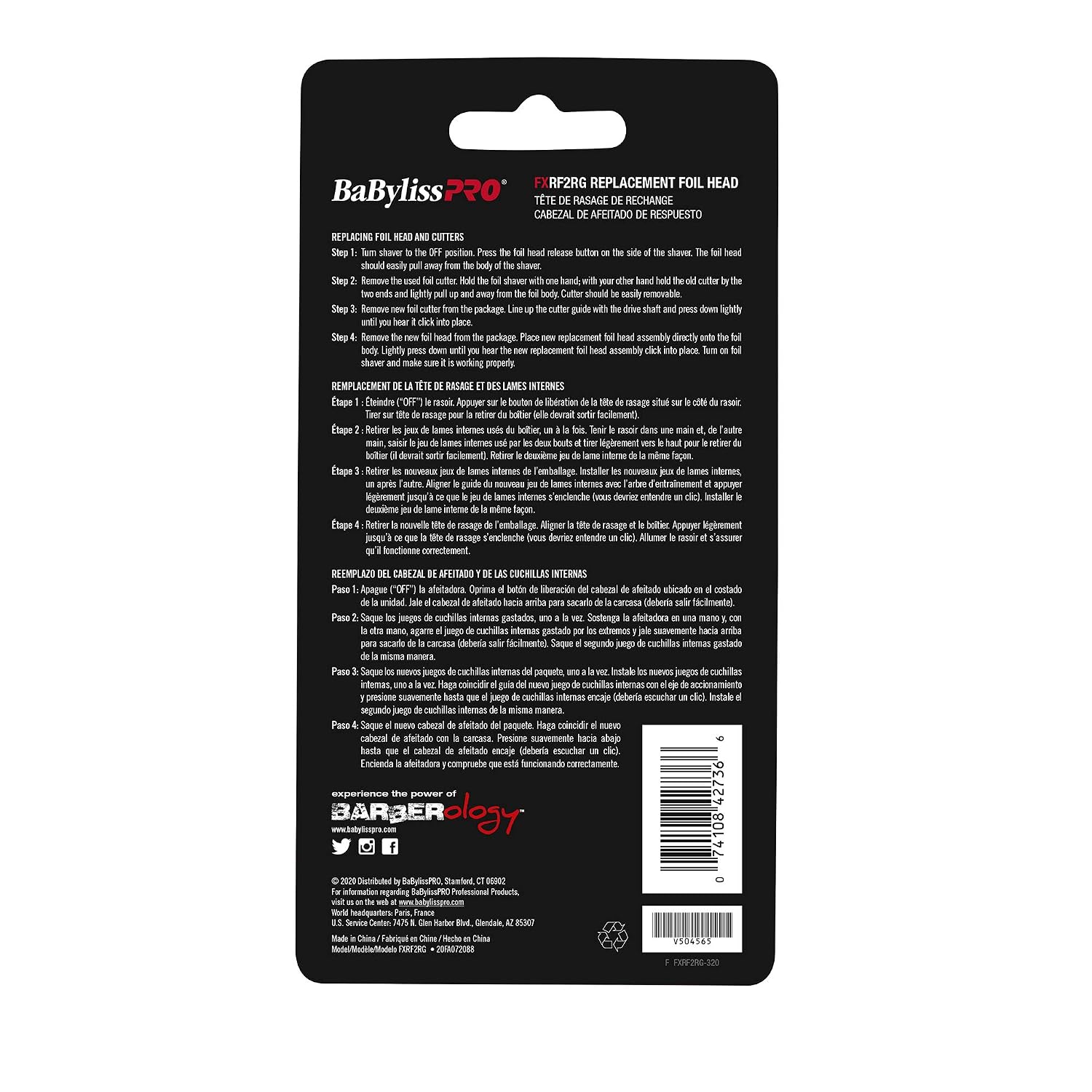 BaBylissPRO Replacment Foil and Cutter for MetalFX Double Foil Shavers
