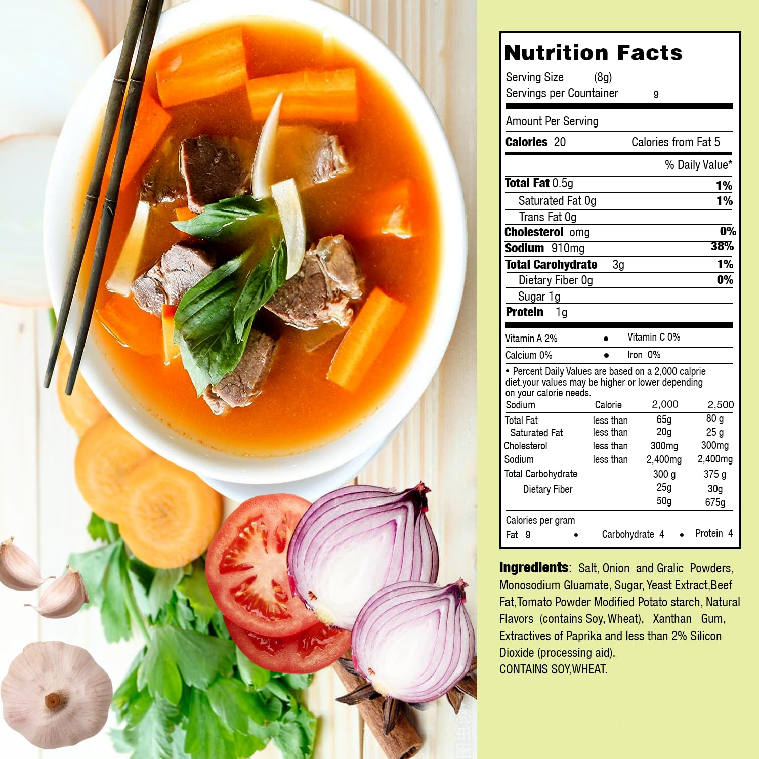 Essence of Lotus Instant Spicy Beef Pho Soup Mix — Ready-to-Eat Flavorful, Restaurant-Quality Pho broth, Made in the US (Spicy Beef Soup Mix, 1-Pack) | Ready-to-Eat, broth