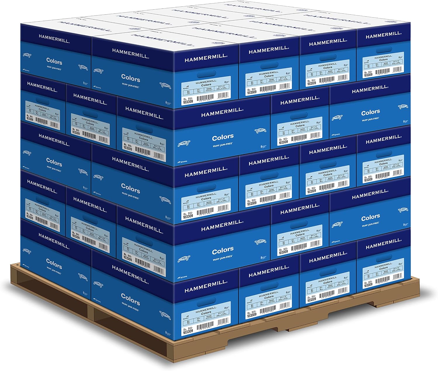 Hammermill Colored Paper, 20 lb Blue Printer Paper, 8.5 x 11 - Made in the USA, Pastel Paper, 103309R - 1 Ream (500 Sheets)
