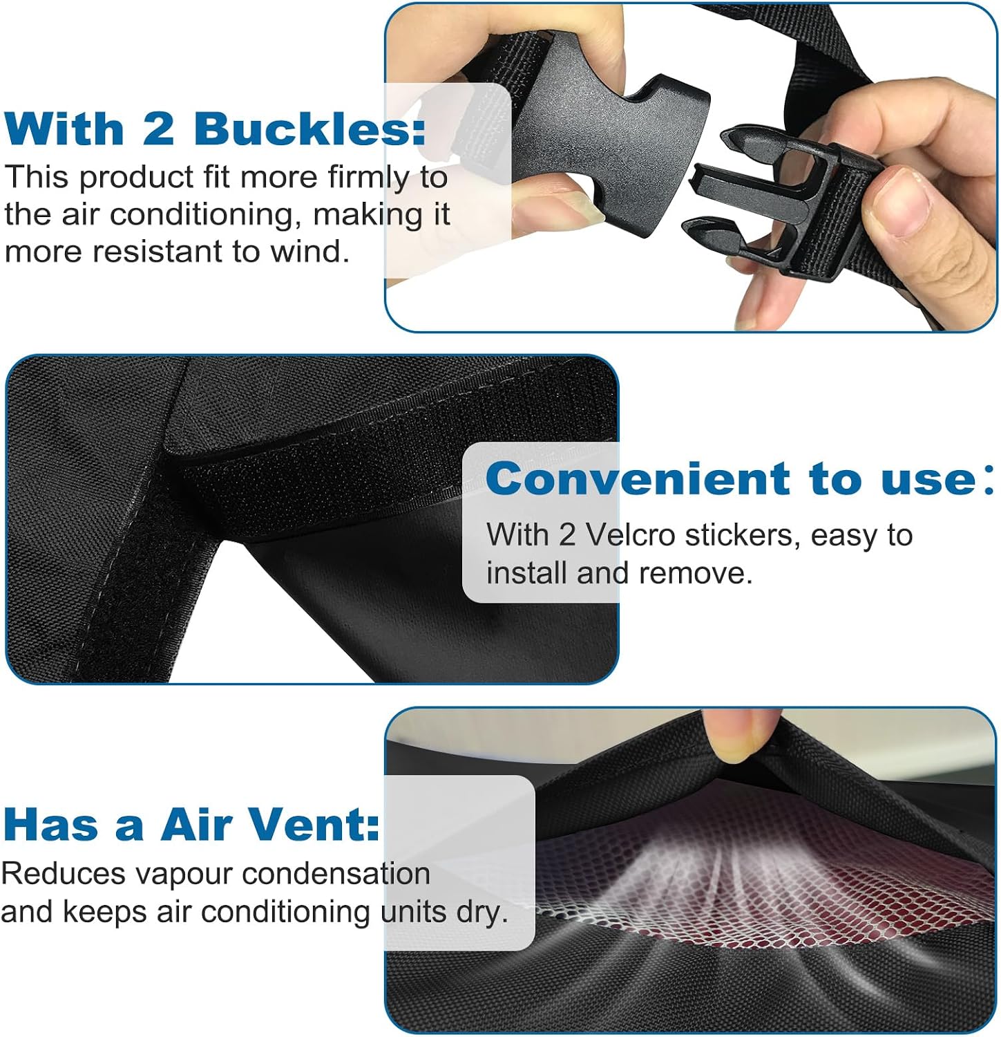 AKEfit Air Conditioner Cover for Outside, Grey, 24W x 24D x 30H inch