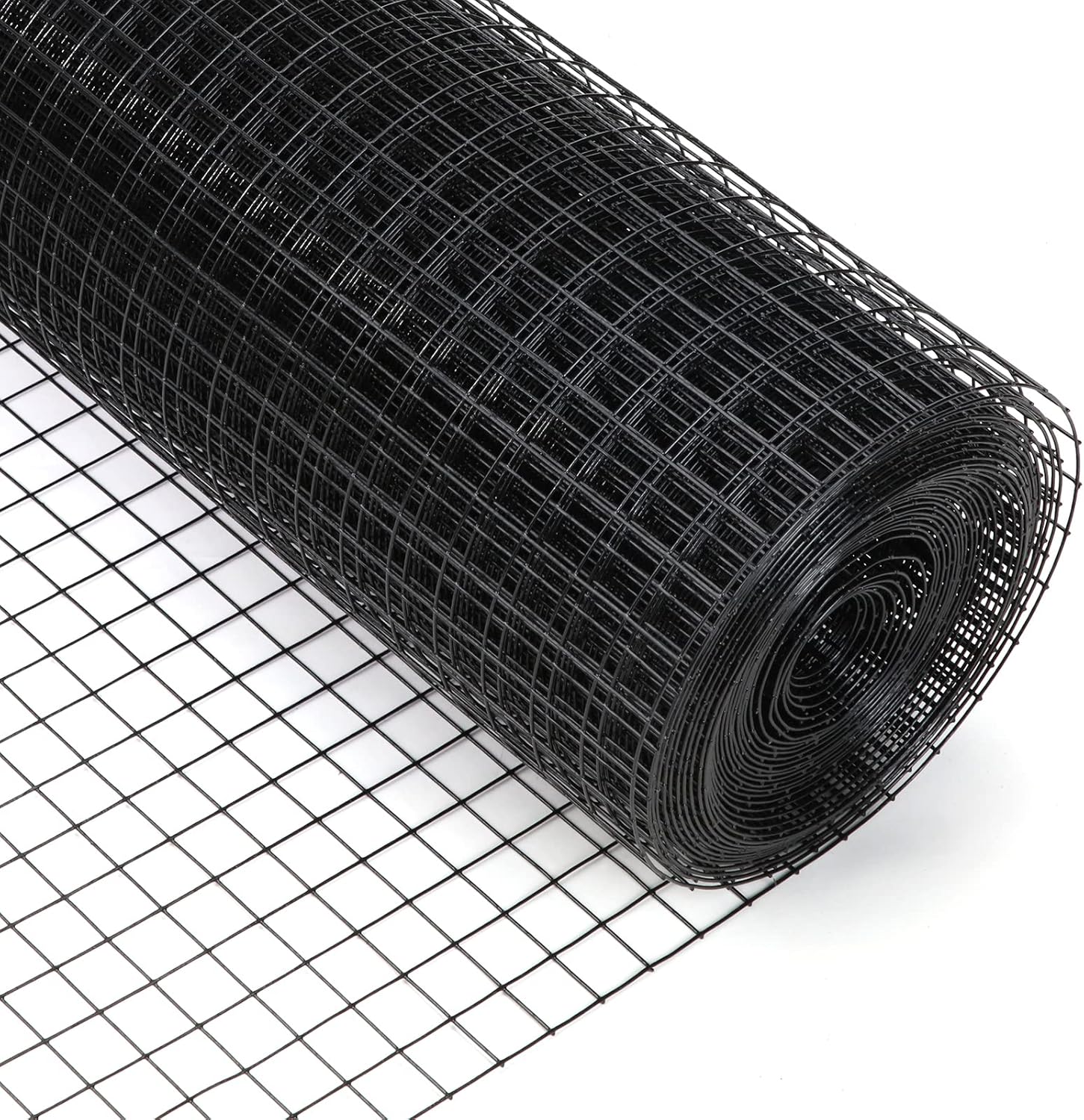 24'' x 50' 1inch Hardware Cloth 16 Gauge Black Vinyl Coated Welded Fence Mesh for Home and Garden Fence and Home Improvement Project (24'' x 50')