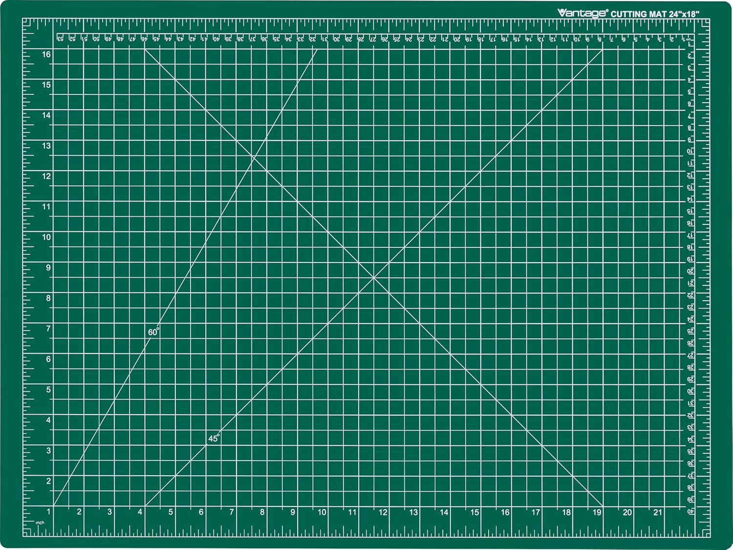 Dahle Vantage 10673 Premium Self-Healing Cutting Mat, 24"x36", 1/2" Grid, 5 Layers for Max Healing, Perfect for Crafts & Sewing, Black
