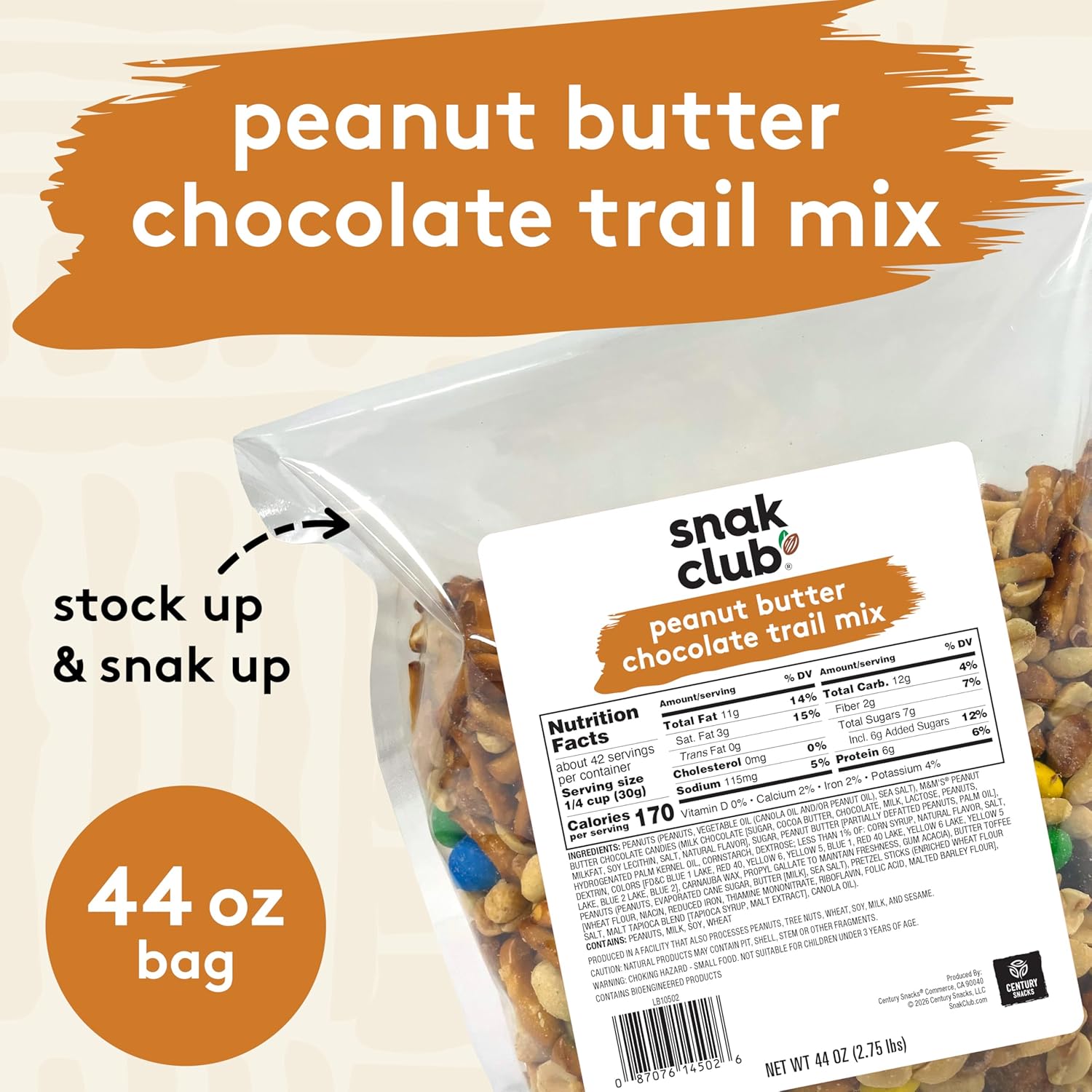 Snak Club Toffee Peanuts, Candied Peanuts with Praline Coat and Sweet Cream, Gluten-Free and Kosher Snack, 17 oz Resealable Bag