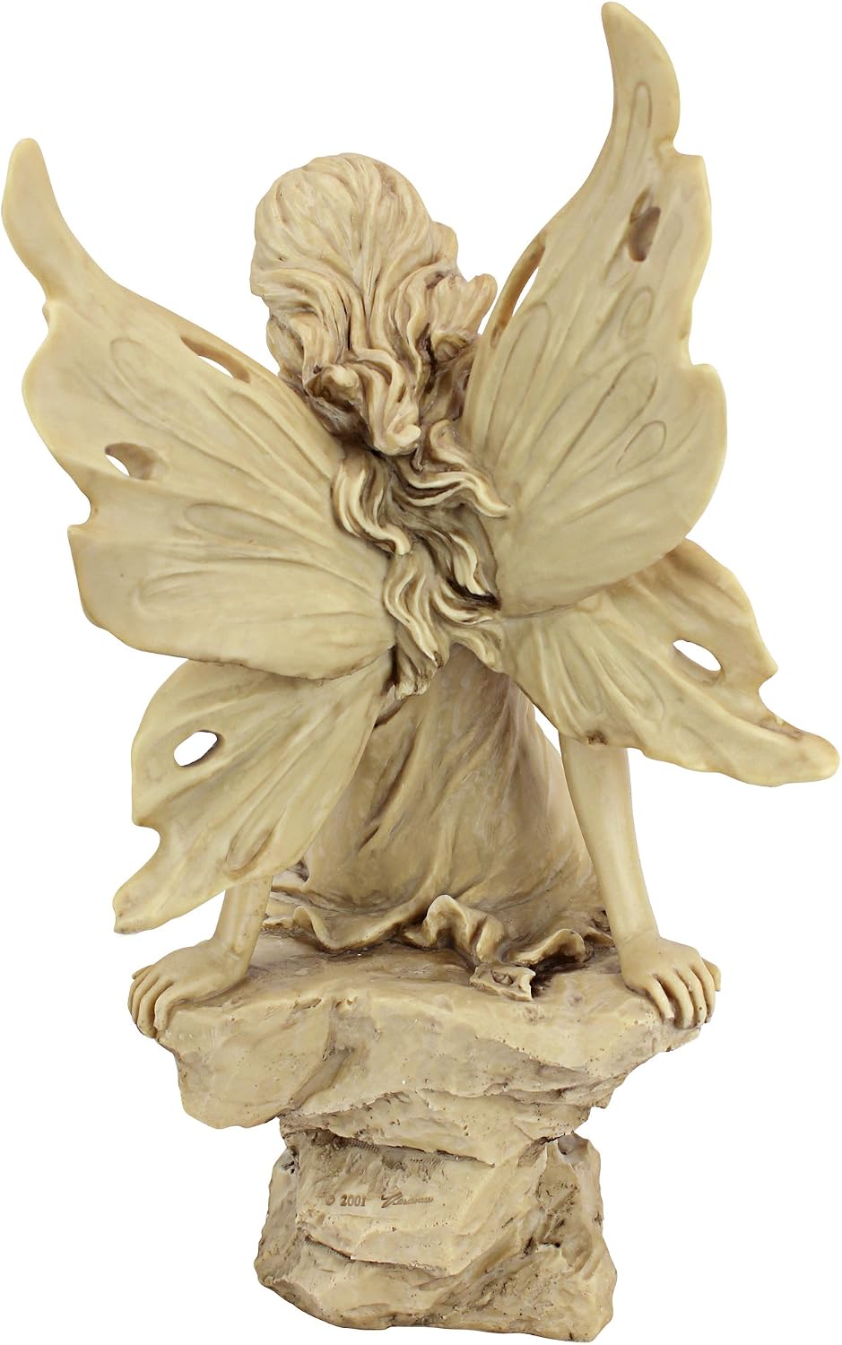 Design Toscano Twinkle Toes Fairy Garden Statue, 13 Inch, Polyresin, Ancient Ivory