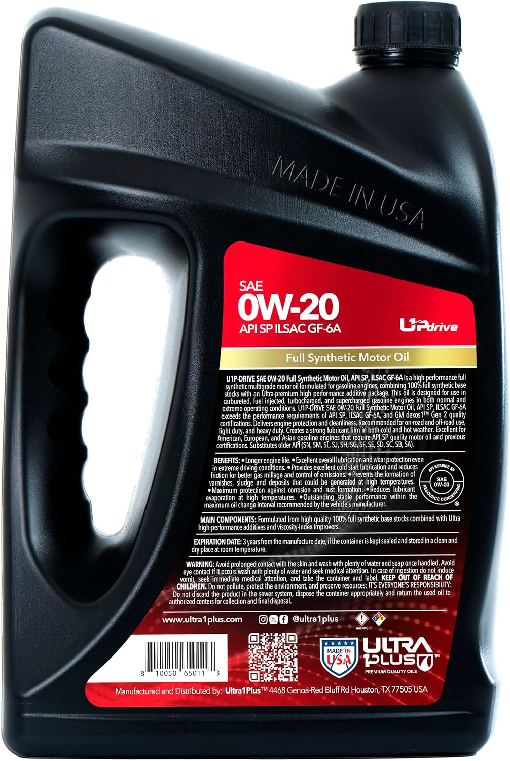 SAE 5W-30 Full Synthetic Motor Oil API SP ILSAC GF-6A 1 Gallon