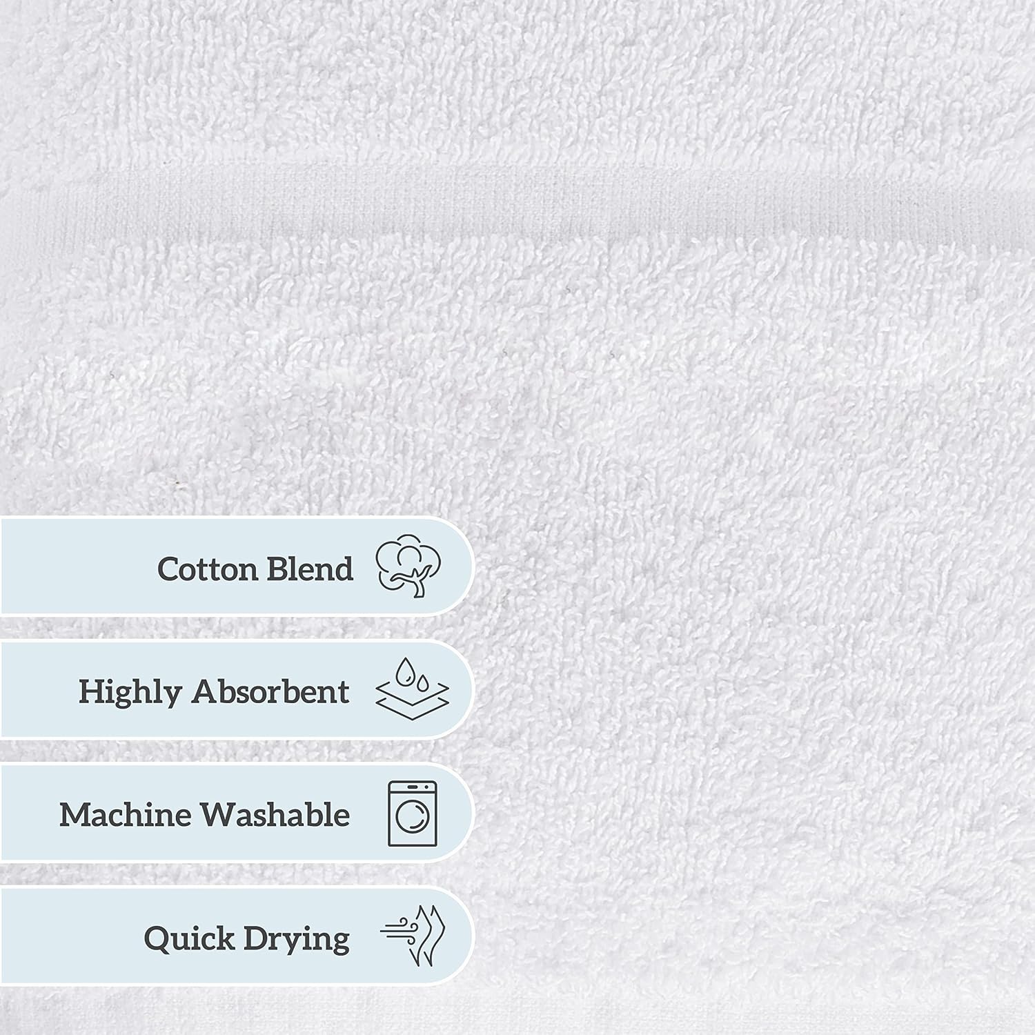 GREEN LIFESTYLE 24 Pack Black Pack Hand Towels 16 x 27 Premium Spa Quality, Super Soft and Absorbent for Gym, Pool, Spa, Salon and Home