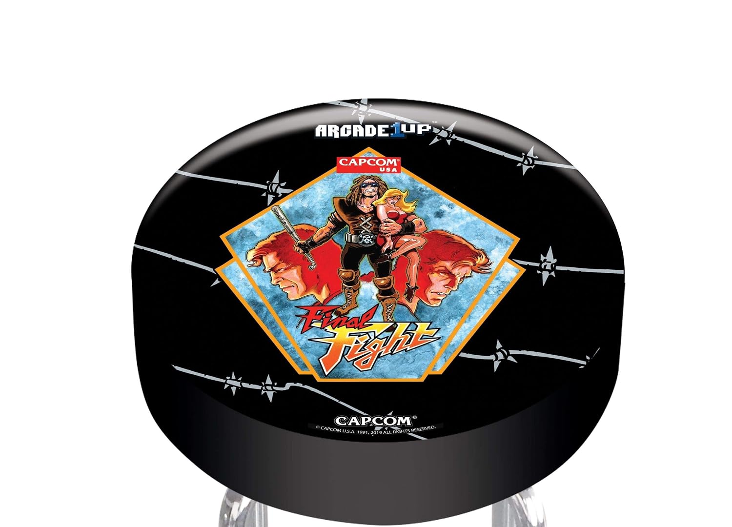Arcade1Up Final Fight Adjustable Stool, 21.5" to 29.5" - Electronic Games