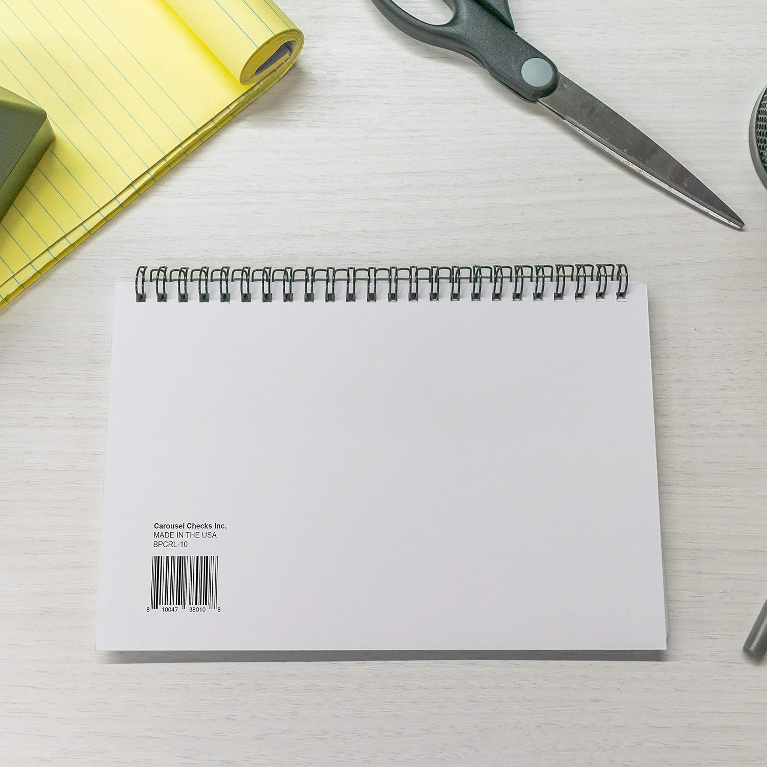 Side Spiral Bound Slate Gray Checkbook/Transaction Register