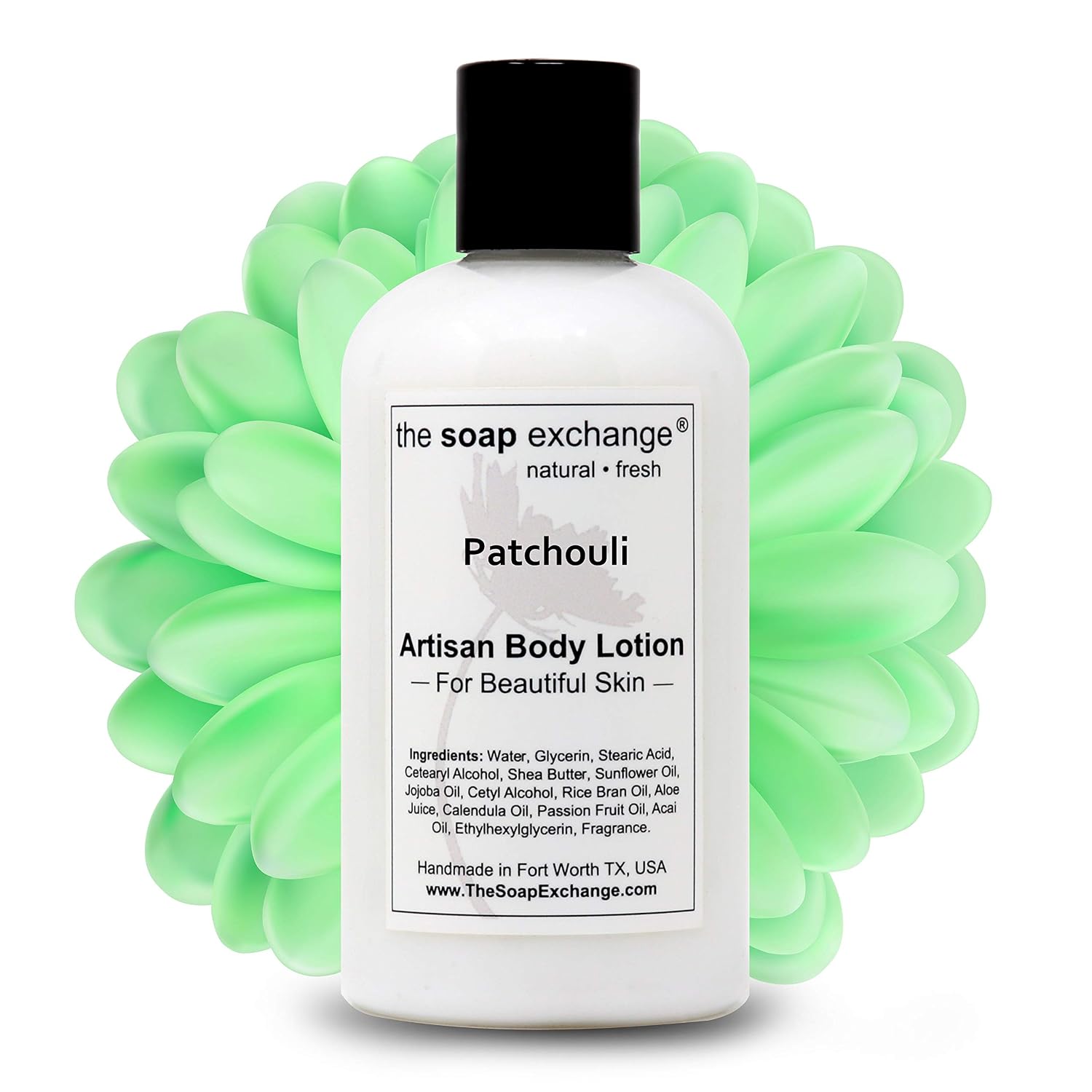 The Soap Exchange Body Lotion - Strawberries & Champagne Scent - Hand Crafted 8 fl oz / 240 ml Natural Artisan Skin Care for Hand, Face, & Body, Moisturize, Hydrate, & Protect. Made in the USA.
