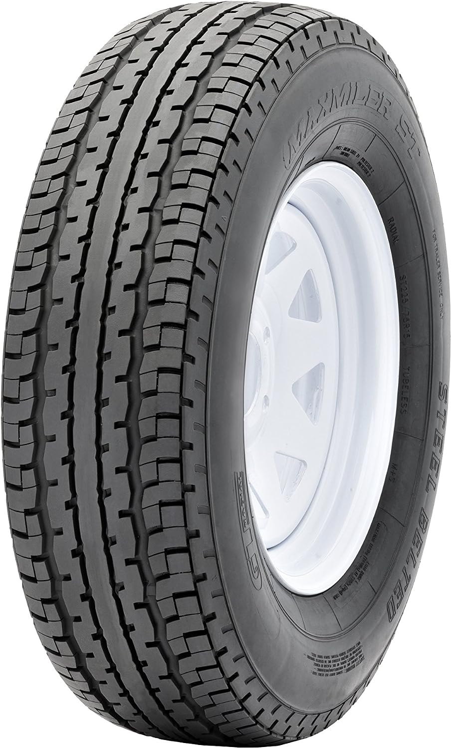 GT Radial Maxmiler ST ST175/80R13 C/6PR | Trailer Highway All Season Traction 91/87M Rated C (6 Ply) Radial Construction Black Sidewall Tire