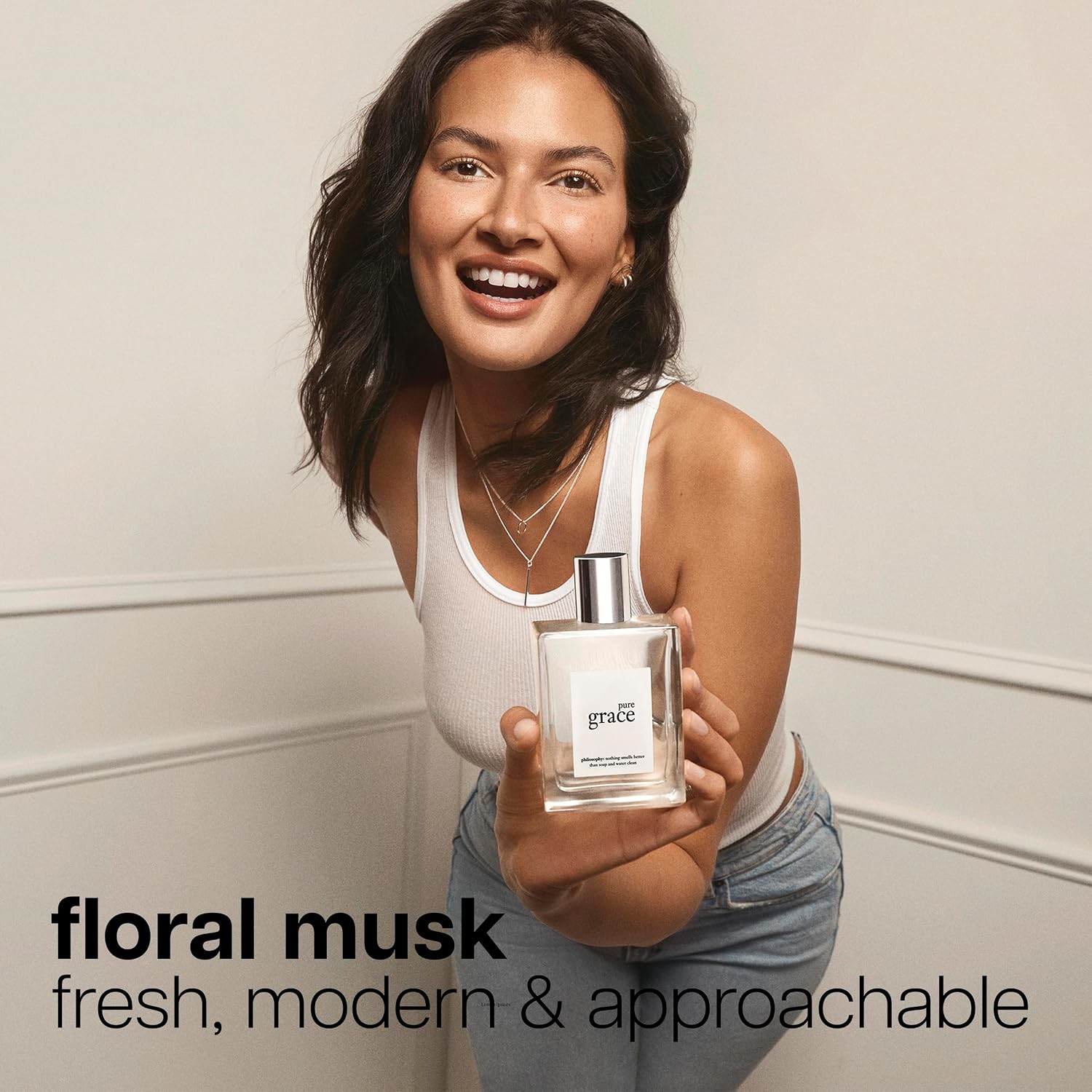 philosophy pure grace - crisp & clean women's perfume - with notes of water lily, leafy greens & musk - long lasting fragrance