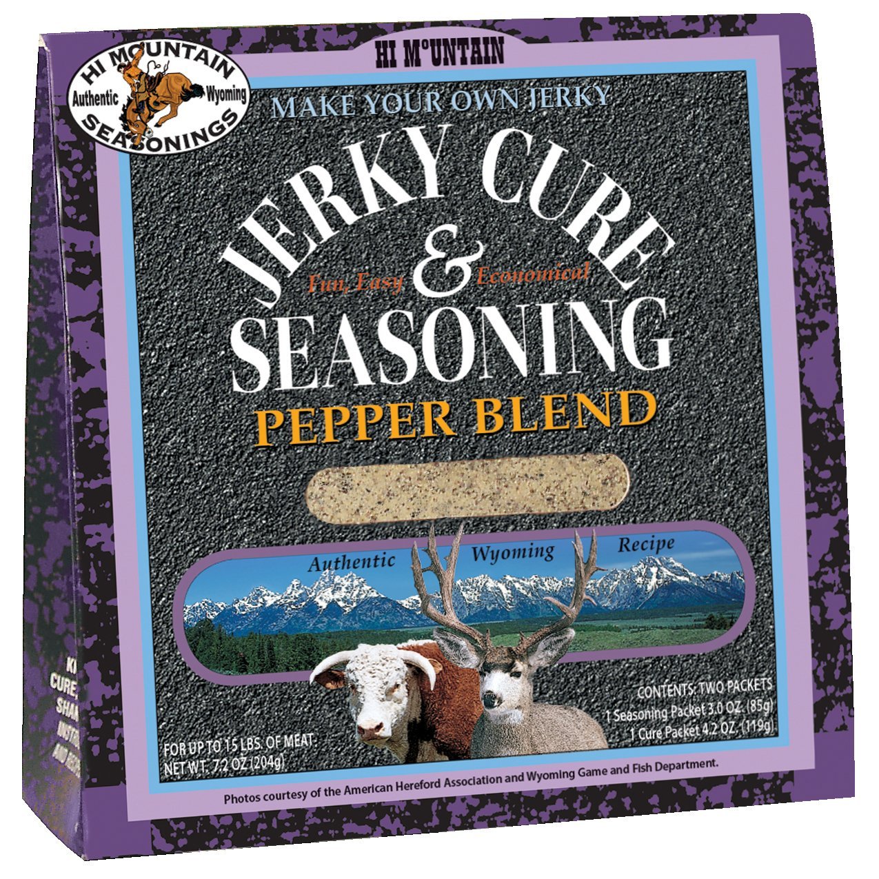 Hi Mountain PEPPER BLEND Jerky Seasoning and Cure Kit | Beef & Venison | Classic cracked pepper flavor, perfect jerky seasoning for deer, elk