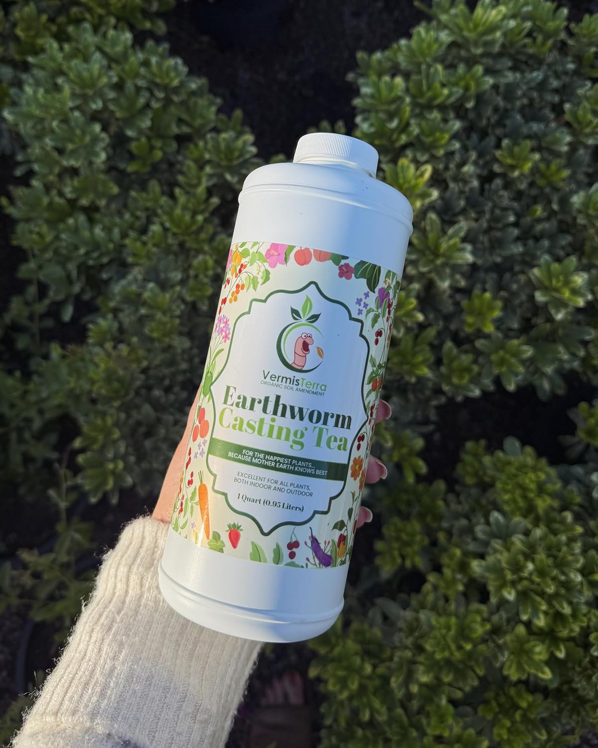 Worm Tea for Gardening - 32oz Quart - Organic Earthworm Soil Enhancer - Vermicompost with Kelp - Increase Yields, Boost Growth, Reduce Stress- Vegetables, Flowers, Fruit Trees - Plant Probiotic