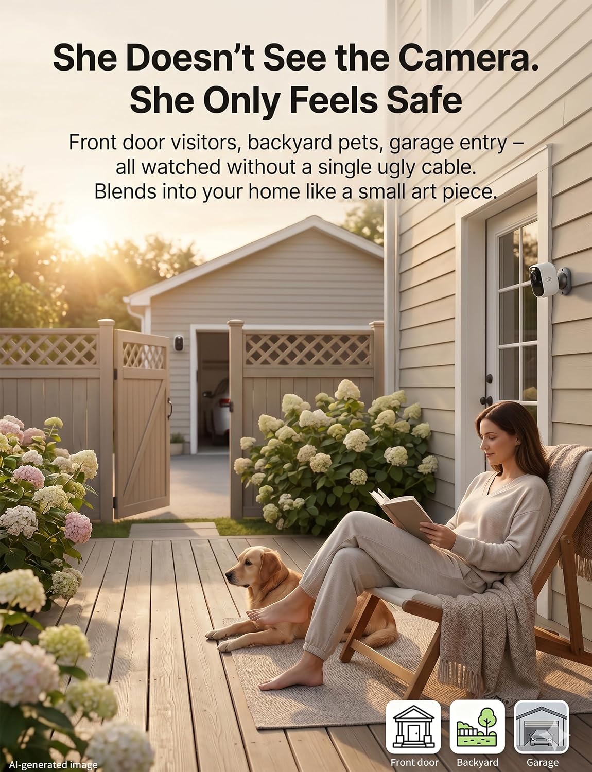 DCT Magnetic Security Camera Outdoor: See Who at Door in 2K - 10s No-Drill