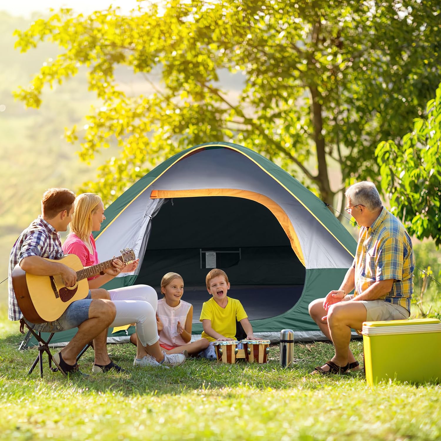 Camping Tent 2-4 Person, Waterproof Windproof Tent with Rainfly Easy Set up-Portable Dome Tents for Camping…