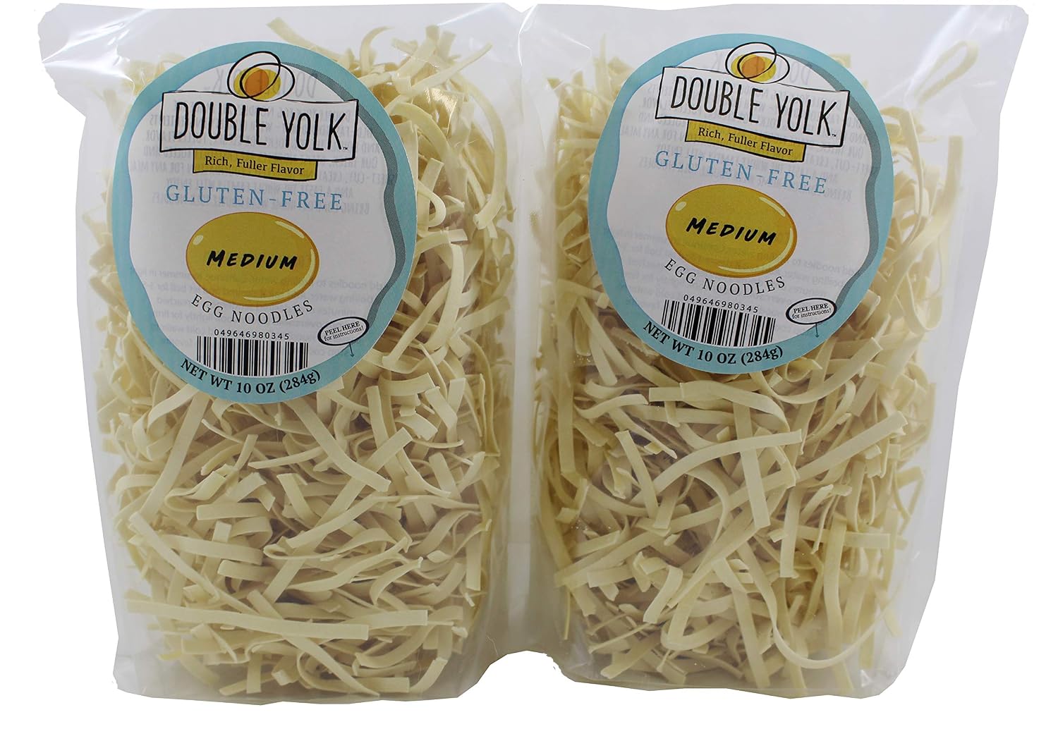Double Yolk Gluten Free Medium Egg Noodles,10 Ounce Bag (Pack of 2)