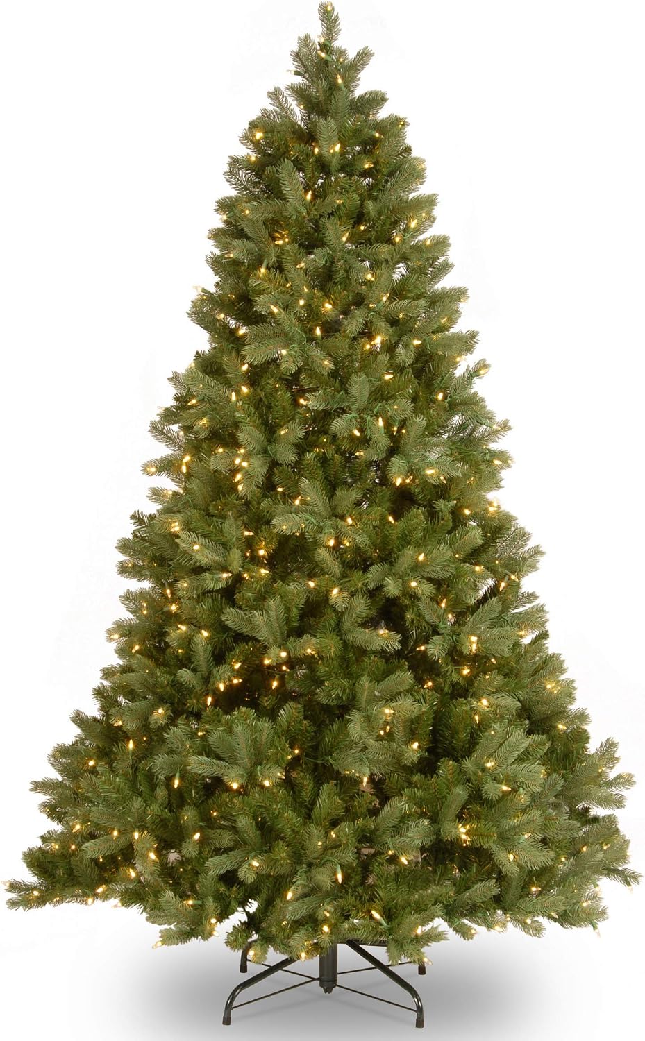 National Tree Company 7.5ft Pre-Lit Downswept Douglas Fir Christmas Tree | 750 Clear Lights, 1,867 Tips, Includes Stand, Artificial, Green