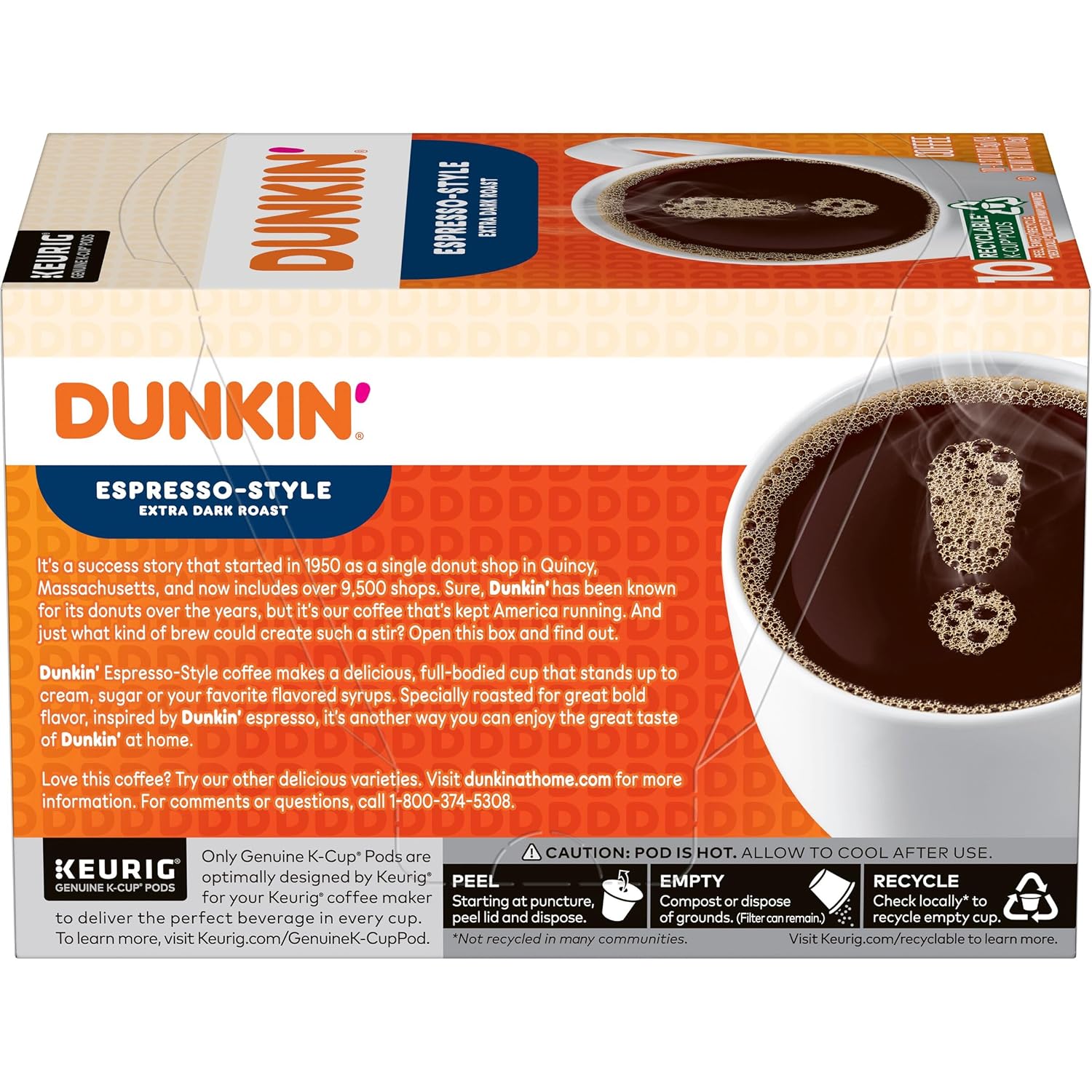 Dunkin’ Original Blend Medium Roast Coffee, Keurig K-Cup Pods, 60 Count | 6 boxes of 10 single serve coffee pods each, Rich & smooth flavor, Made with arabica coffee, Shelf stable, SNAP EBT eligible