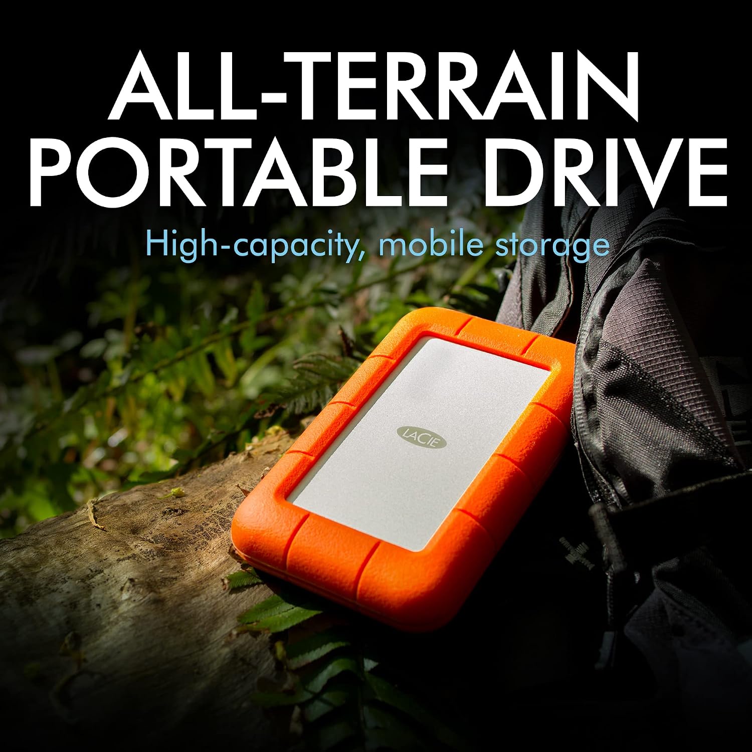 LaCie Rugged USB-C, 4TB, Portable External Hard Drive, Drop, Shock, Dust, Rain Resistant, for Mac & PC (STFR4000800) | Drop, Shock, Dust